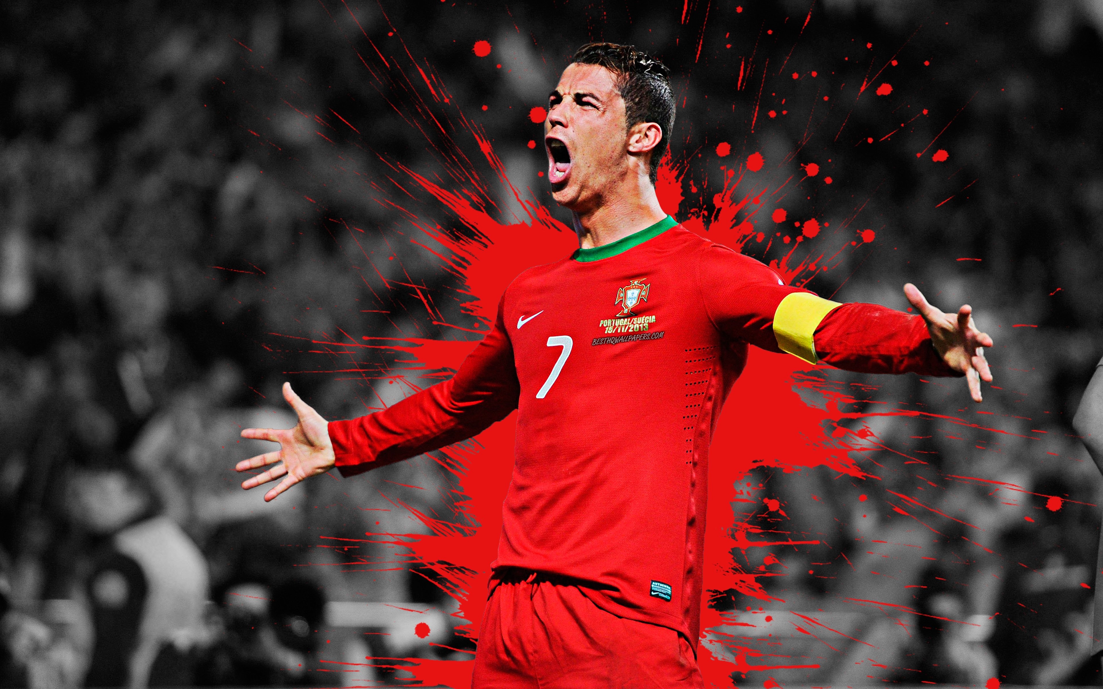 3840x2400 HD desktop wallpaper: Sports, Cristiano Ronaldo, Soccer, Portuguese download free picture, Desktop