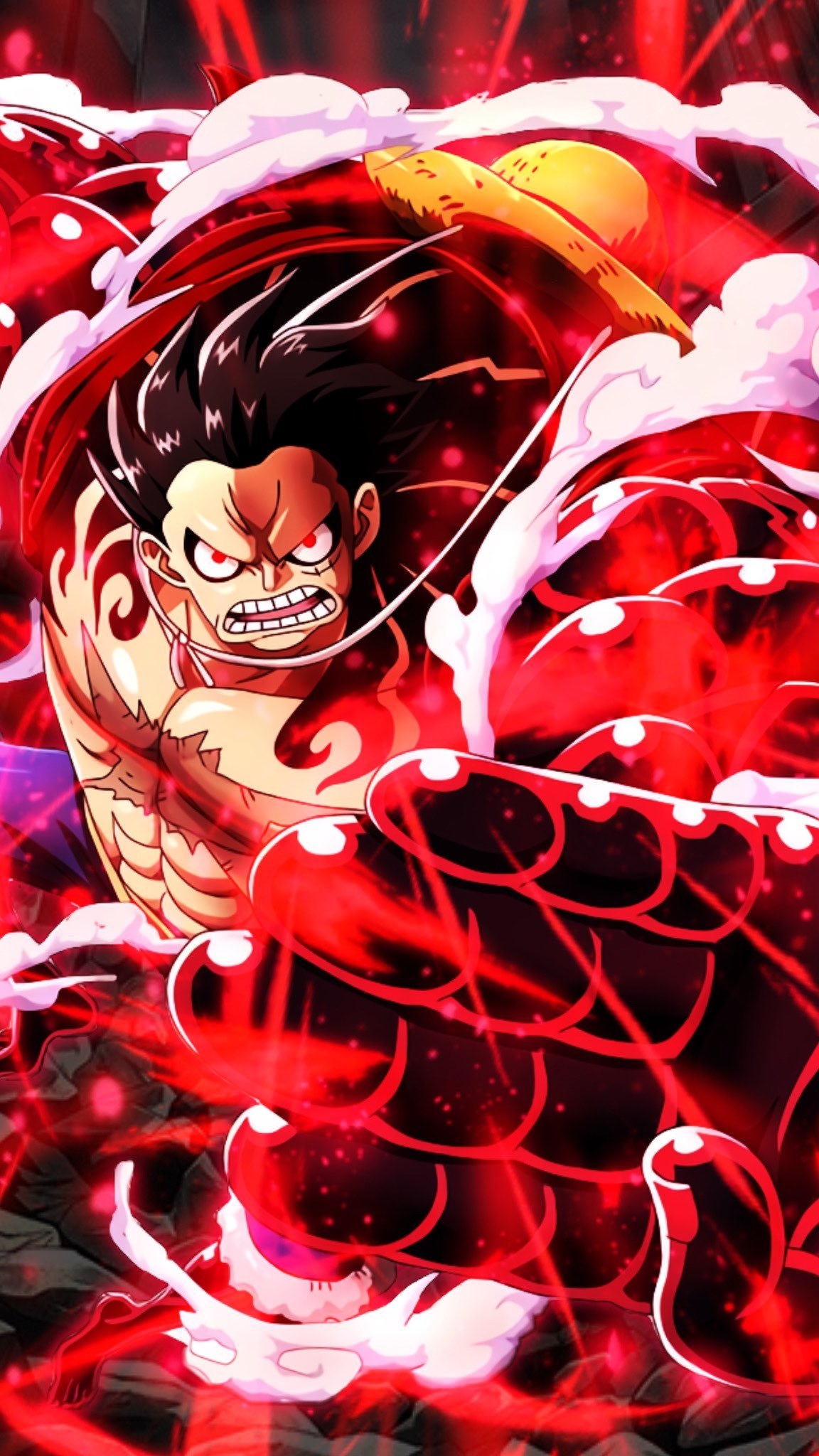 1160x2050 PotaraX 4TH: BOUNDMAN D. Luffy {Icon Background Wallpaper} #OnePiece #monkeydluffy #Gear4th, Phone