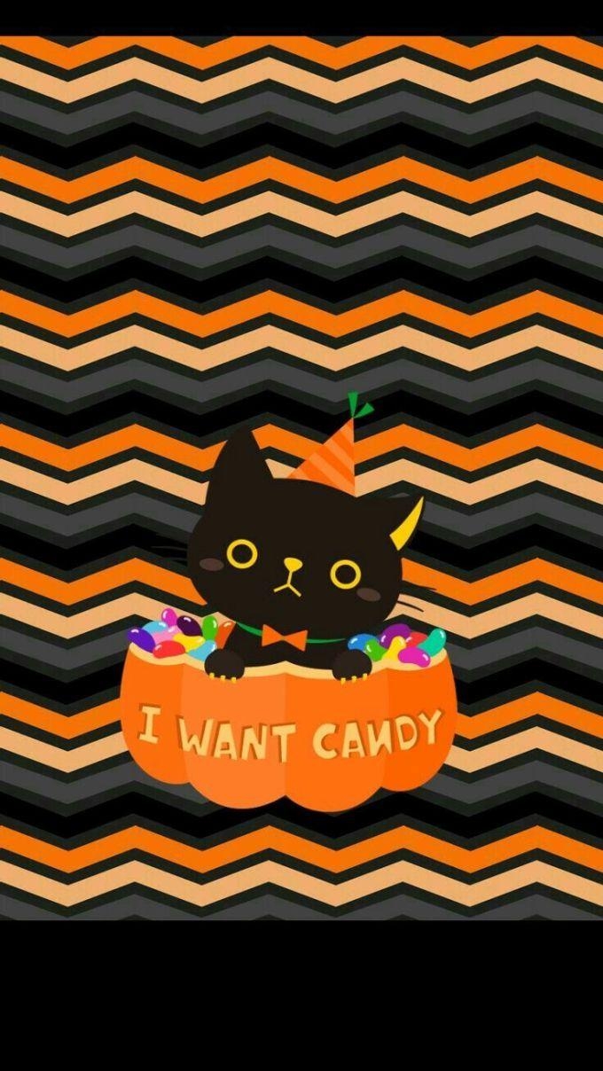 680x1210 Halloween Cats Wallpaper, Phone