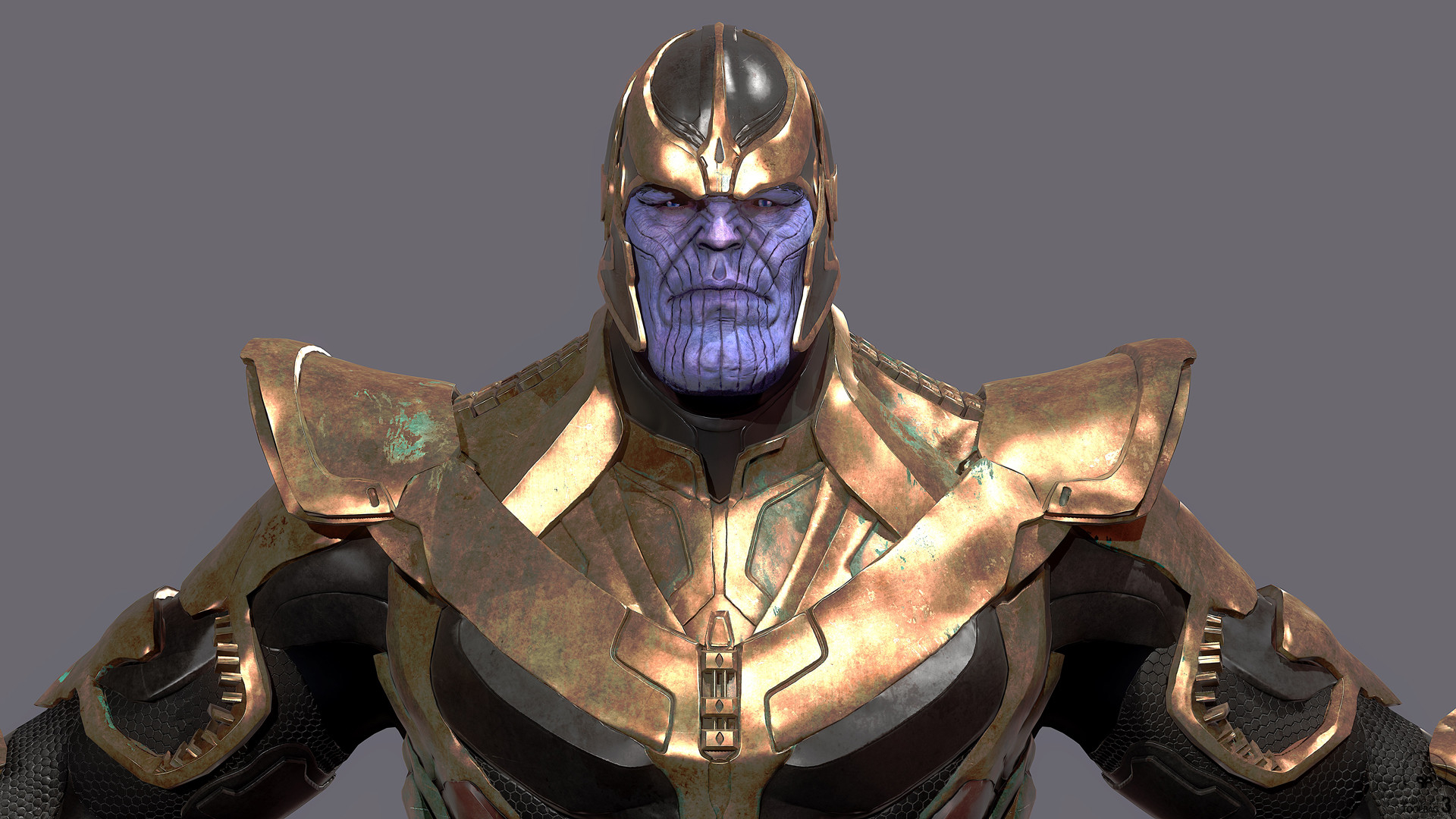 1920x1080 Thanos Looking At Viewer Hulk Marvel Comics Iron Man Avengers: Infinity War Thor The Avengers Marvel Cinematic Universe Frontal View Marvel, Desktop