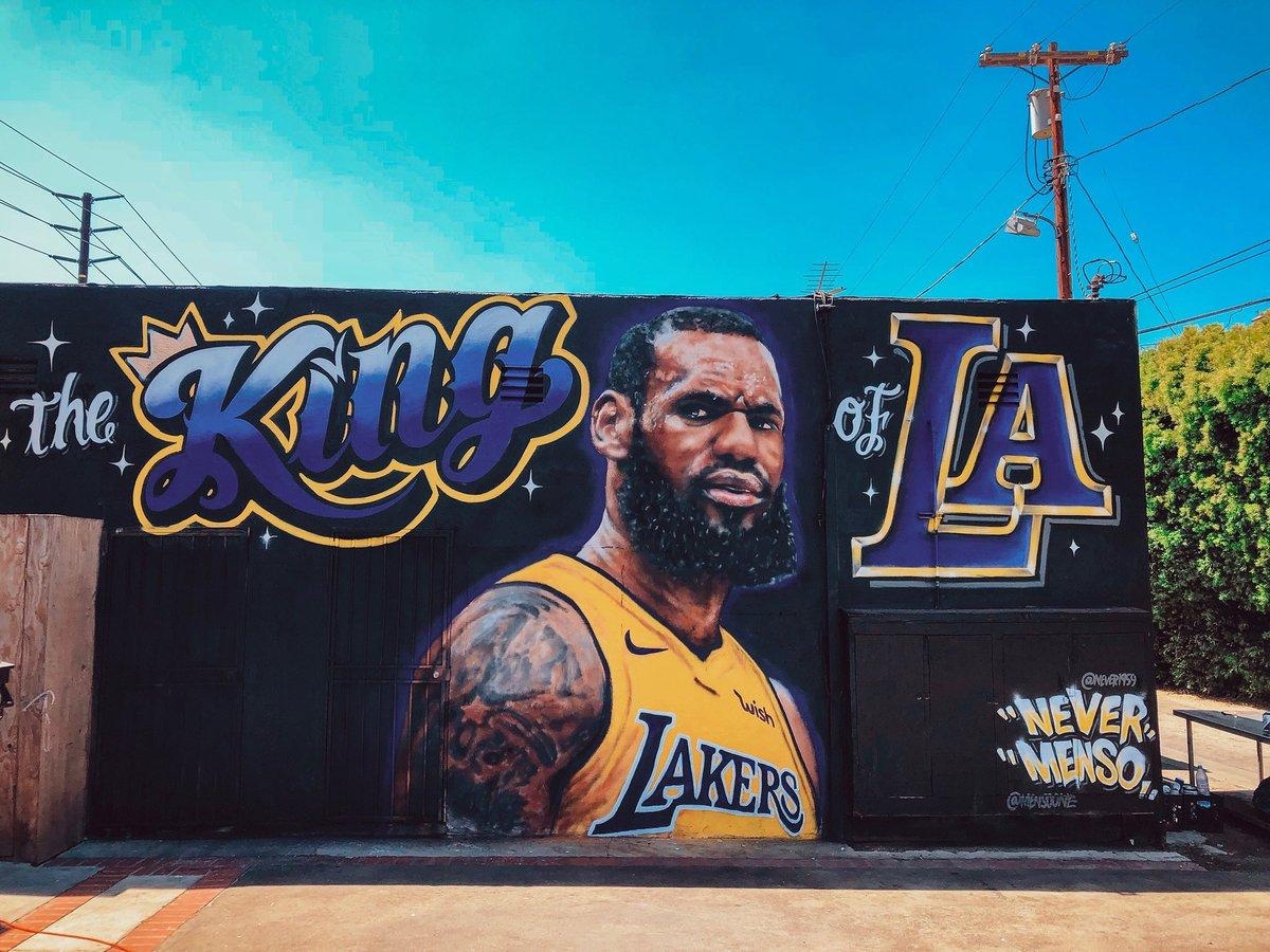 1200x900 Lebron James Lakers mural, Desktop