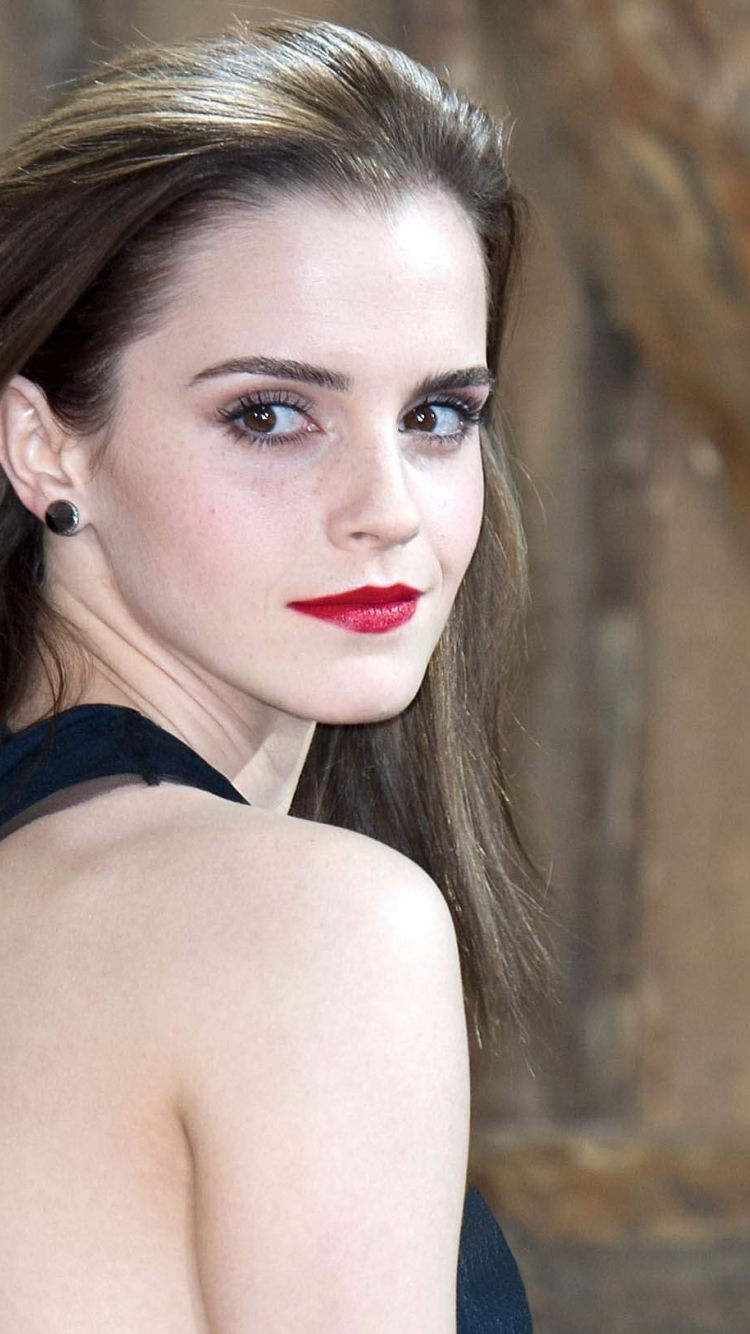 750x1340 Download wallpaper  celebrity, beautiful, red lips, emma watson, iphone iphone  HD background, 10893, Phone