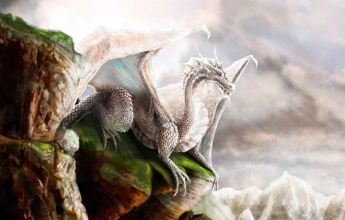 1120x720 White Dragon Wallpaper HD, Desktop