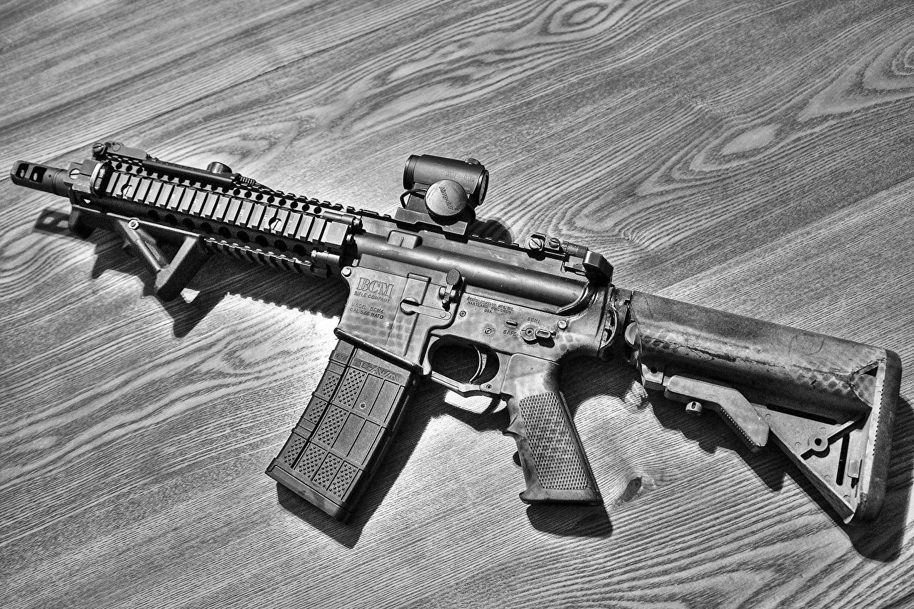 1280x860 Desktop Wallpaper Rifle Assault Rifle AR 15 BCM Closeup Army, Desktop