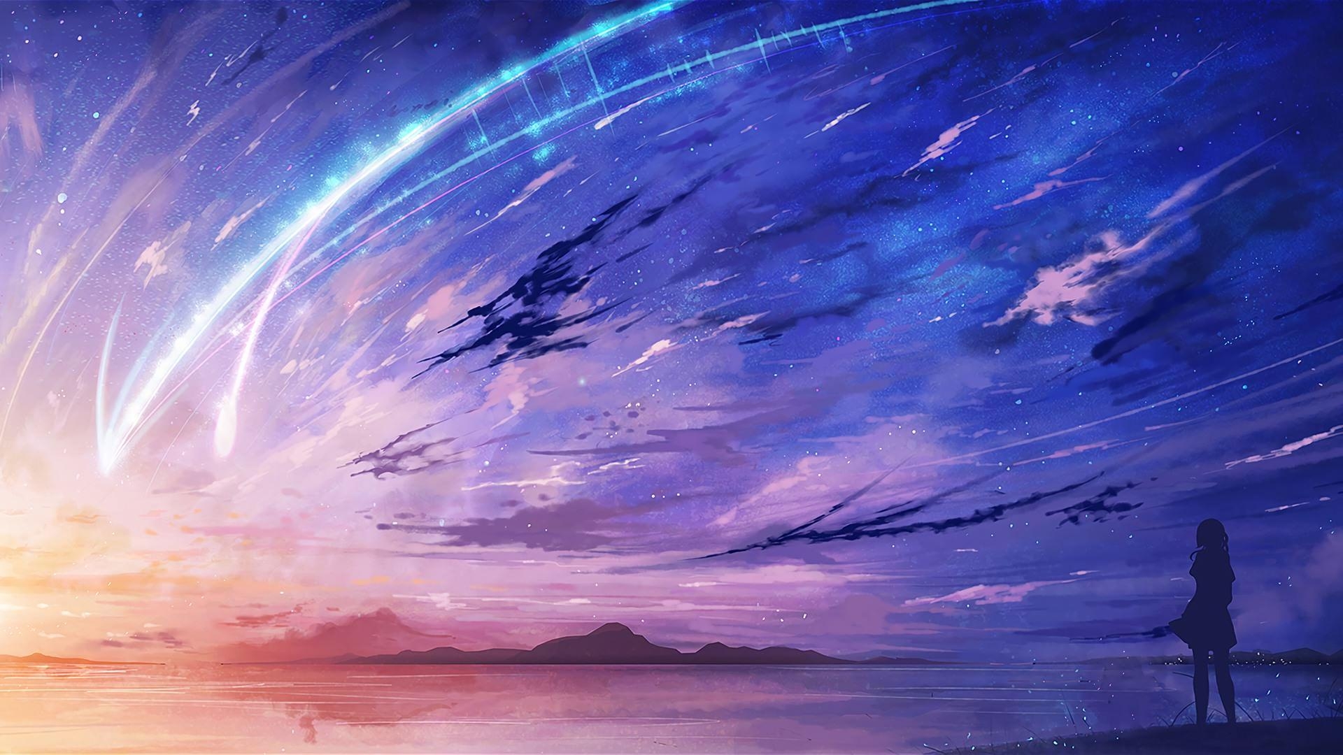 1920x1080 Purple Anime Scenery Wallpaper Free Purple Anime Scenery, Desktop