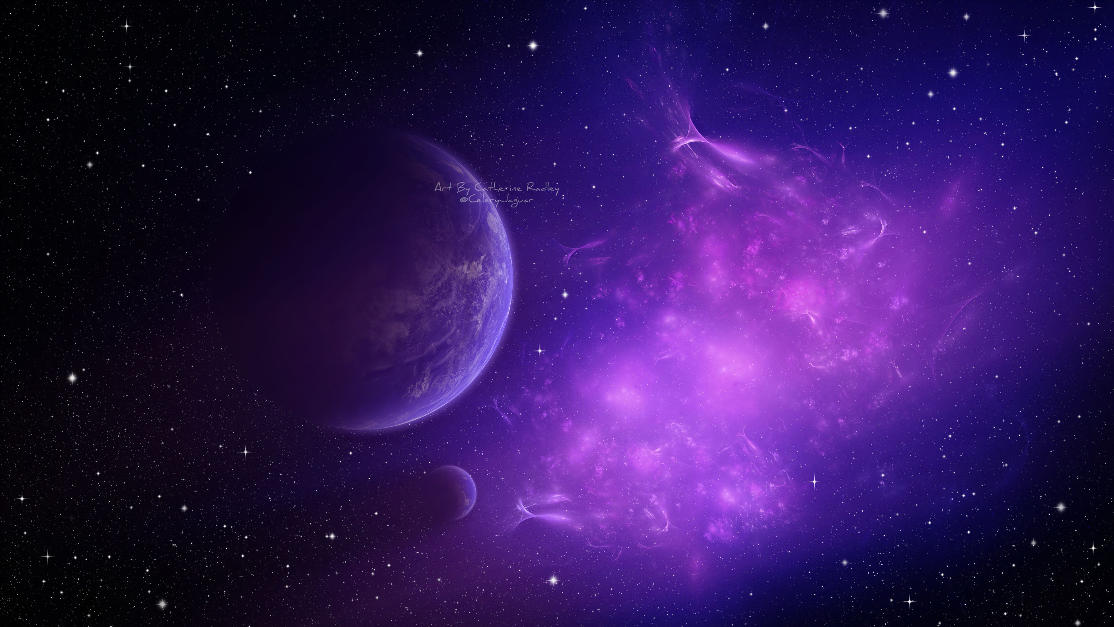 3840x2160 Nebula Purple Fractal 4k, HD Digital Universe, 4k Wallpaper, Desktop