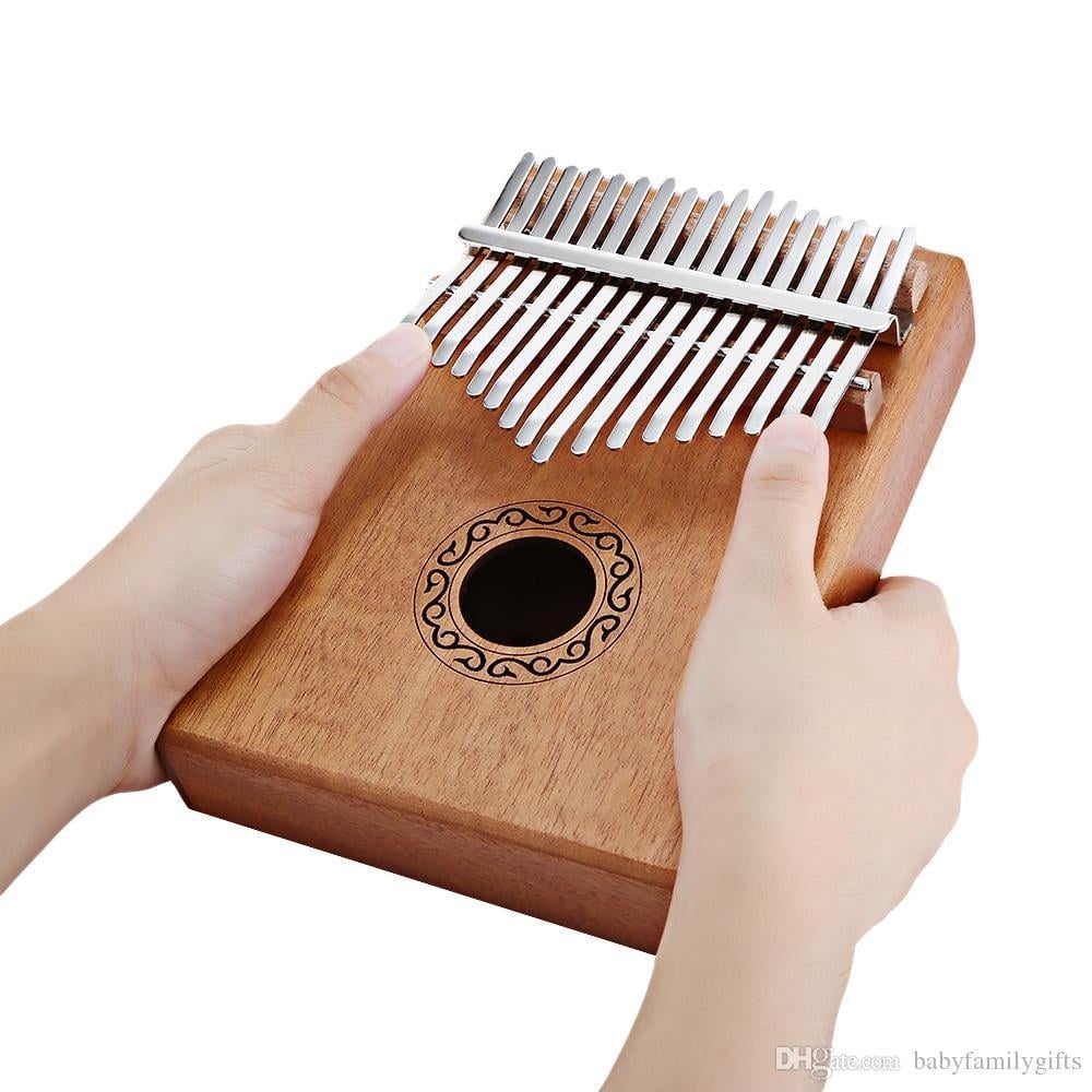 1000x1000 Keys Kalimba Mbira Thumb Piano High Quality Wood Mahogany Body, Phone