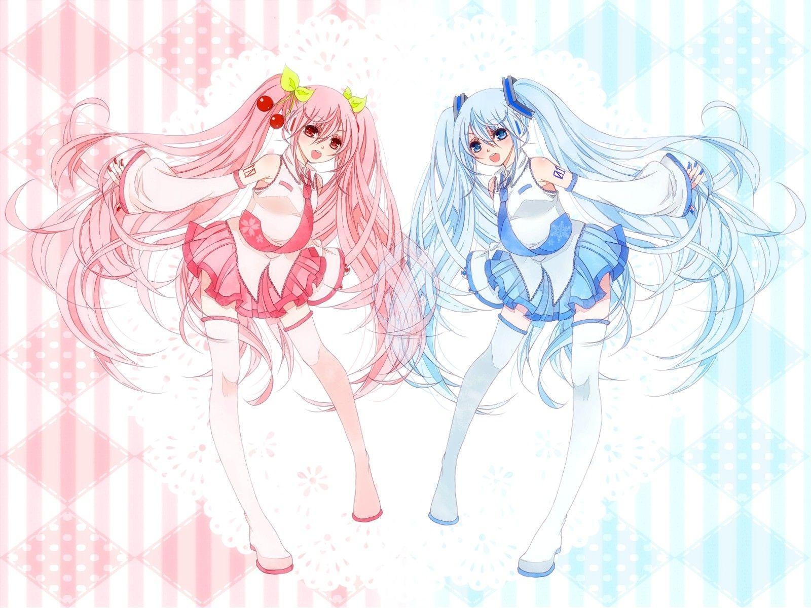 1600x1200 Snow Miku and Sakura Miku. Hatsune Miku, fantastic, Desktop