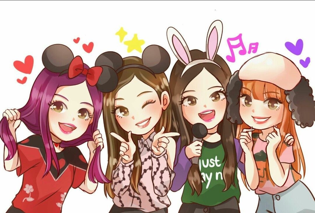 1080x740 Cute Anime Blackpink Wallpaper, Desktop