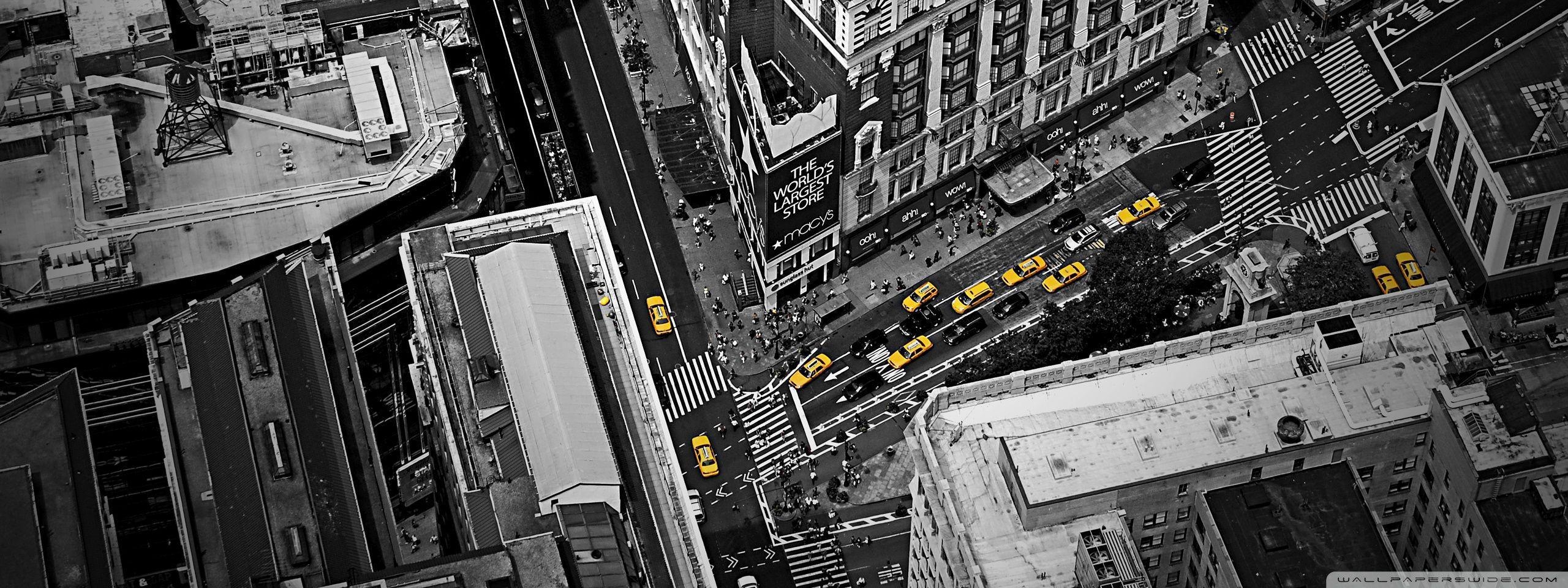 2560x960 City Streets HD desktop wallpaper, High Definition, Fullscreen, Dual Screen