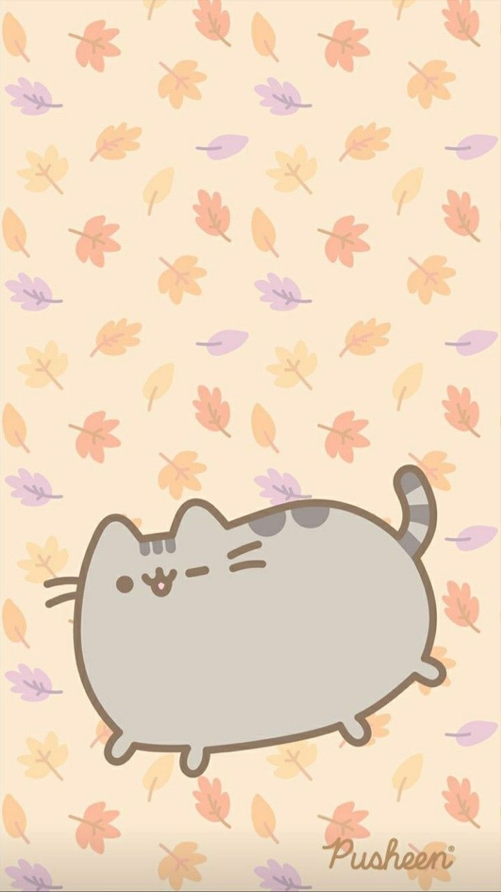 720x1280 Fall Pusheen. Pusheen cat, Pusheen, Kawaii wallpaper, Phone