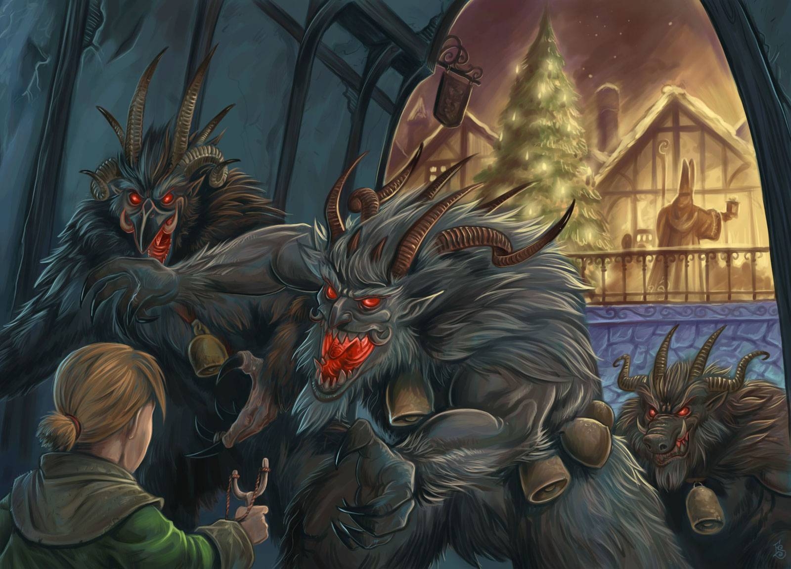 1600x1160 krampus tree. Krampus by fstitz moar krampus wallpaper, Desktop