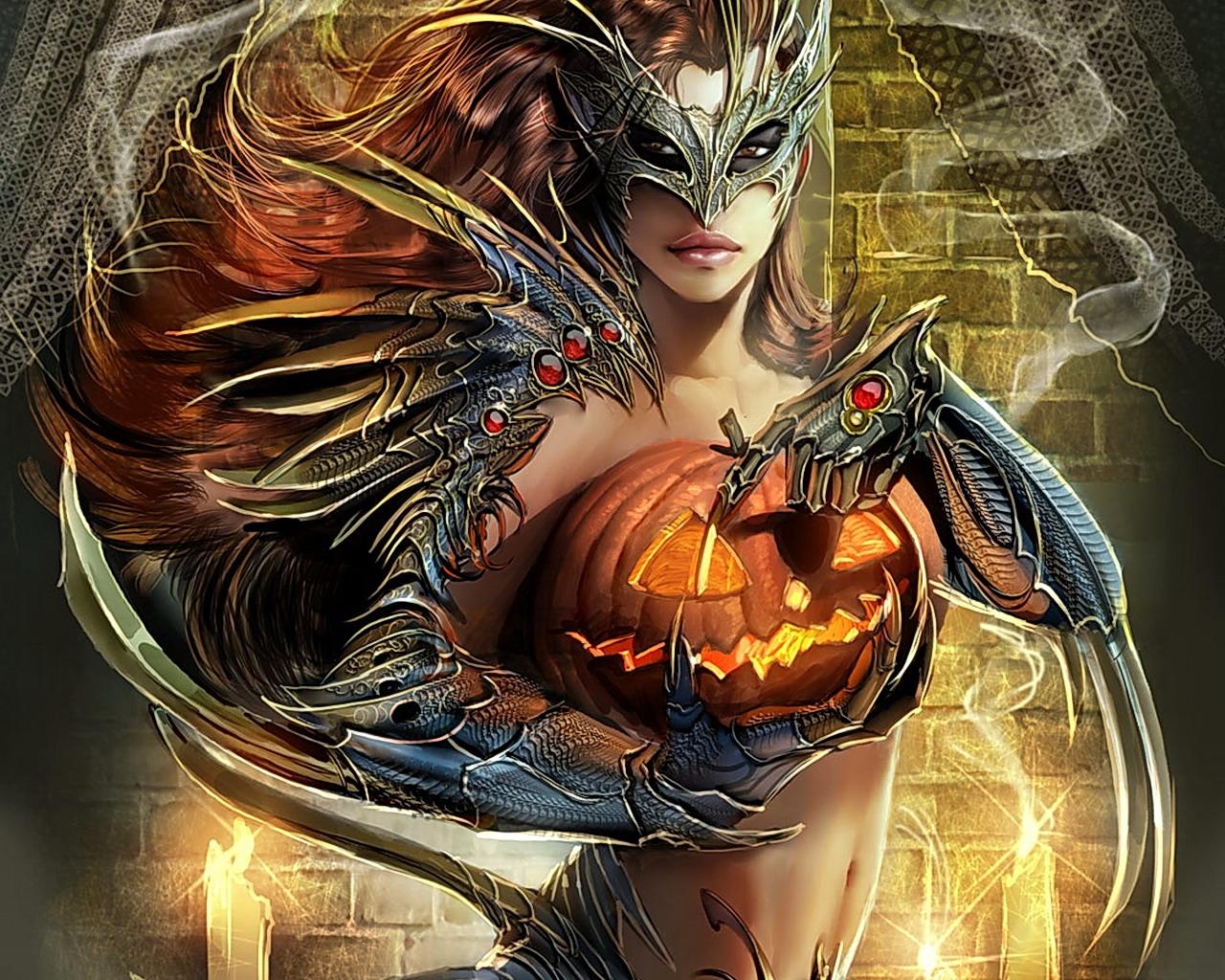 1280x1030 Halloween Girl wallpaper, Desktop