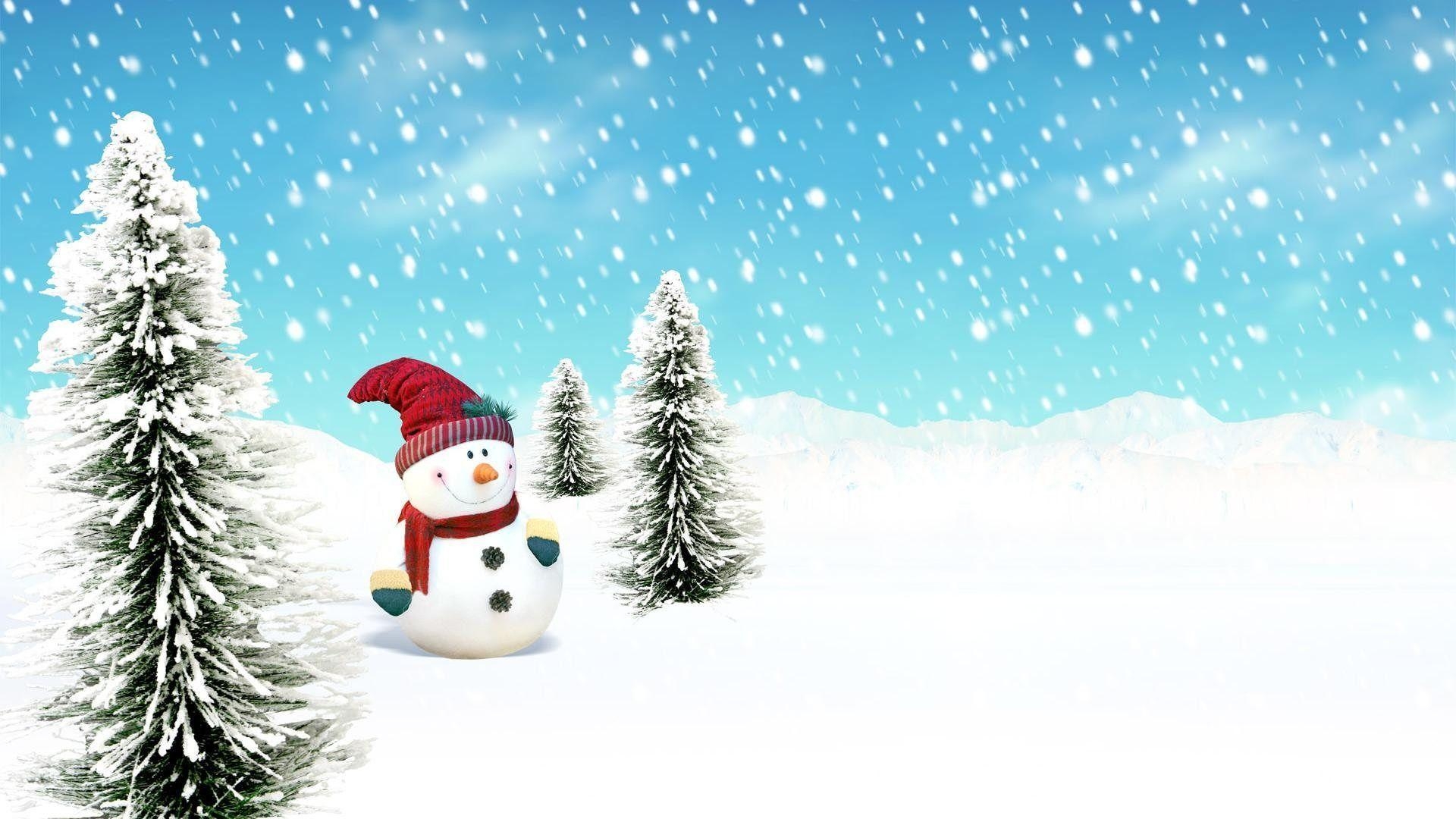 1920x1080 Snowman, Desktop