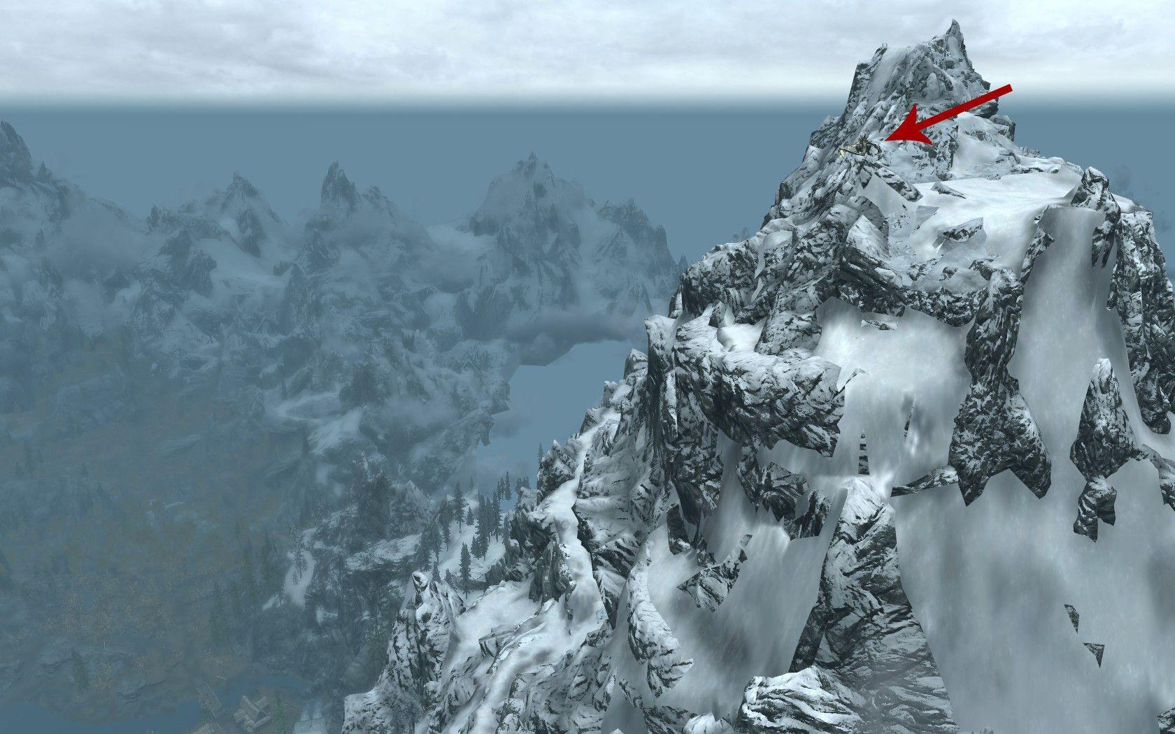 1680x1050 I didn't know you can see Paarthurnax resting on top of the Throat, Desktop