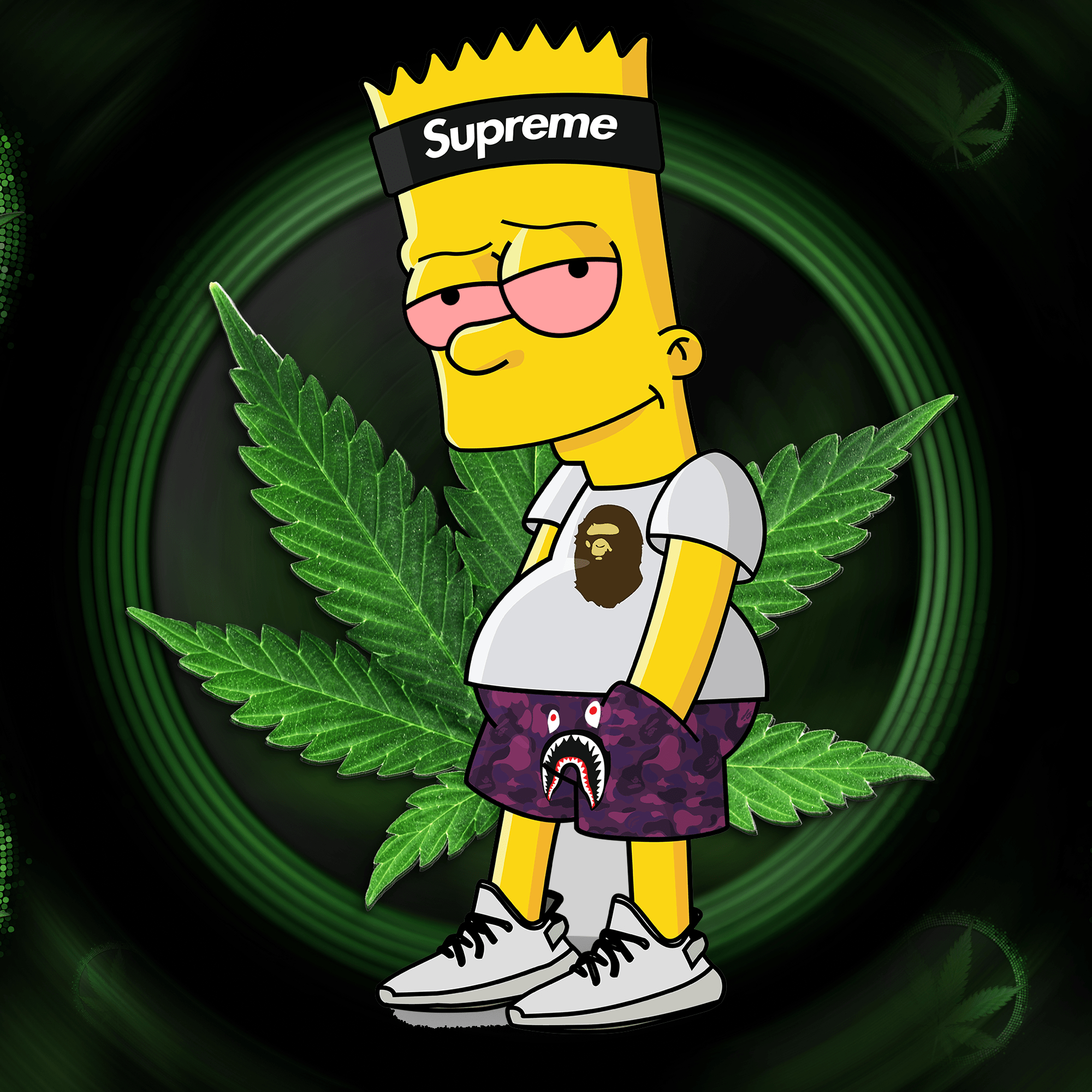 2000x2000 Bart Simpson Trippy Wallpaper Laptop, Phone