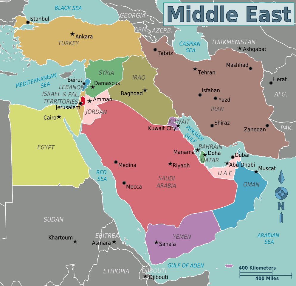 1000x960 map of middle east Large Image.com, Desktop