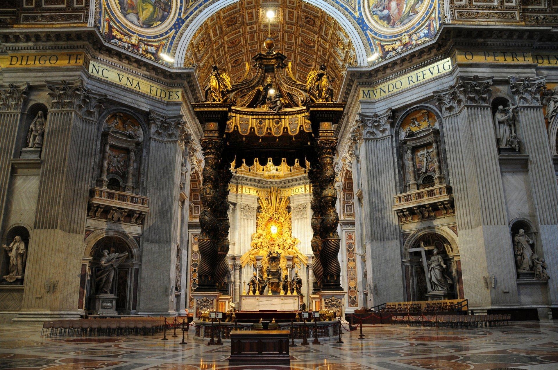 1920x1280 italy rome st. peter's basilica main altar HD wallpaper, Desktop