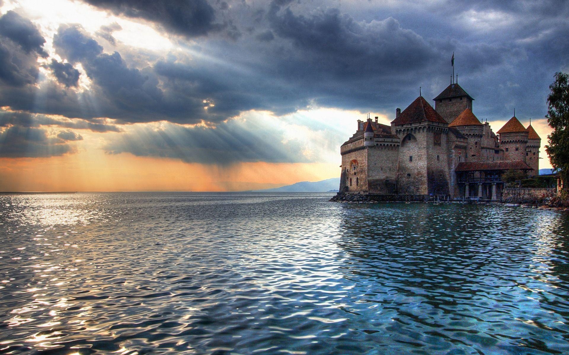 1920x1200 Chillon Castle Wallpaper Switzerland World, Desktop