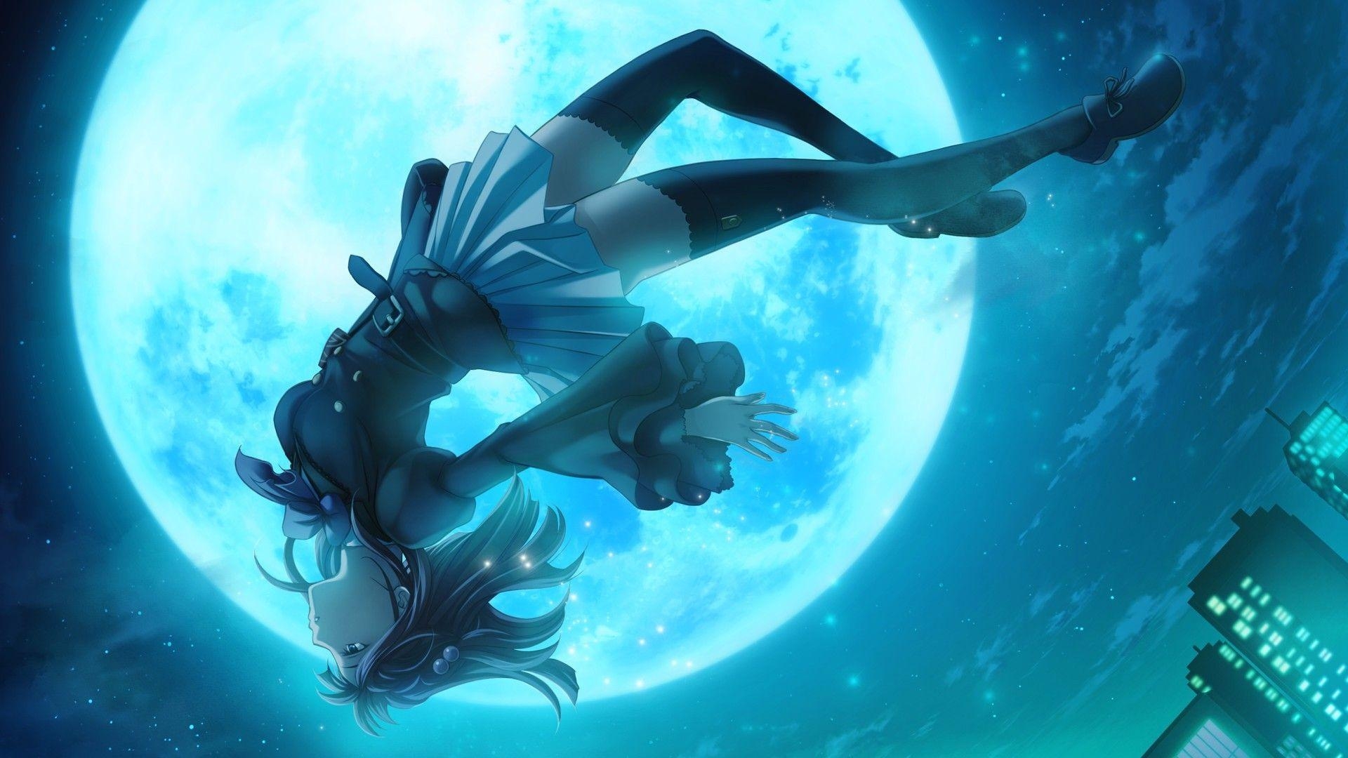 1920x1080 Night_Hunter image Sad Anime Girl 02 HD wallpaper and background, Desktop