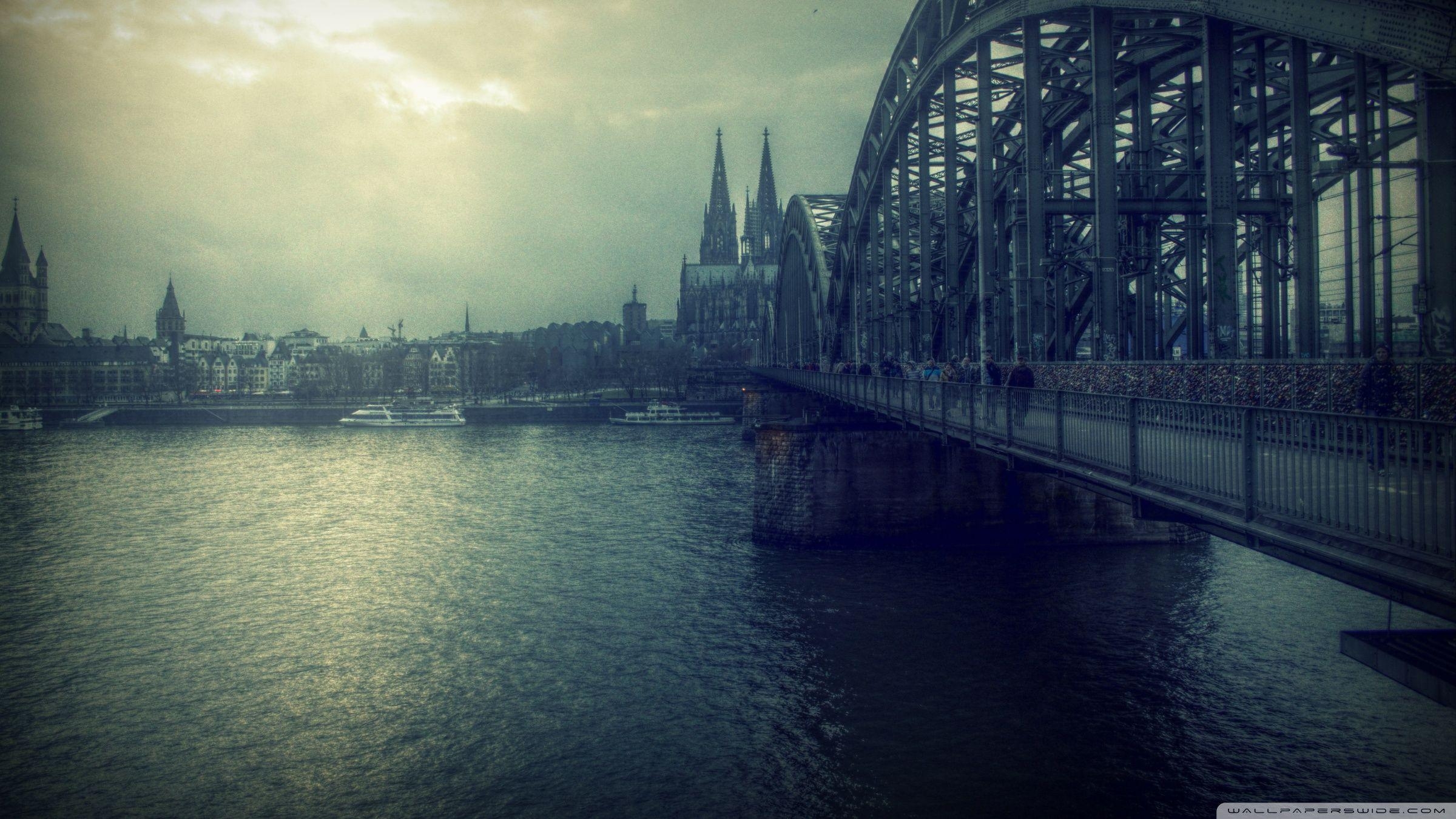 2400x1350 Koln Bridge HD desktop wallpaper, Fullscreen, Mobile, Dual Monitor, Desktop