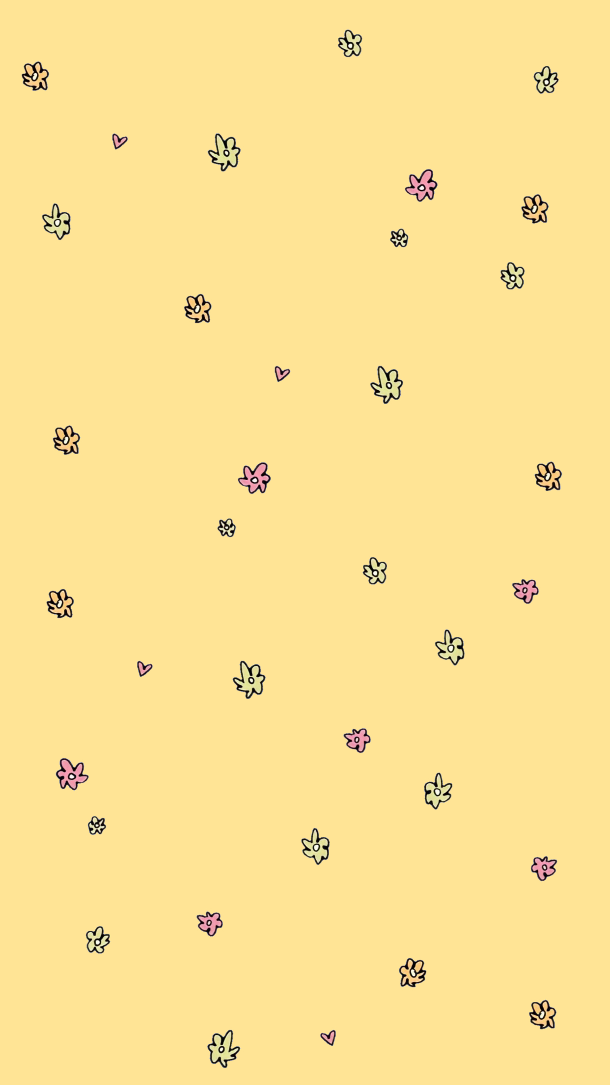 1250x2210 Heartstopper Flowers and Leaves Wallpaper (Desktop + Phone), Phone