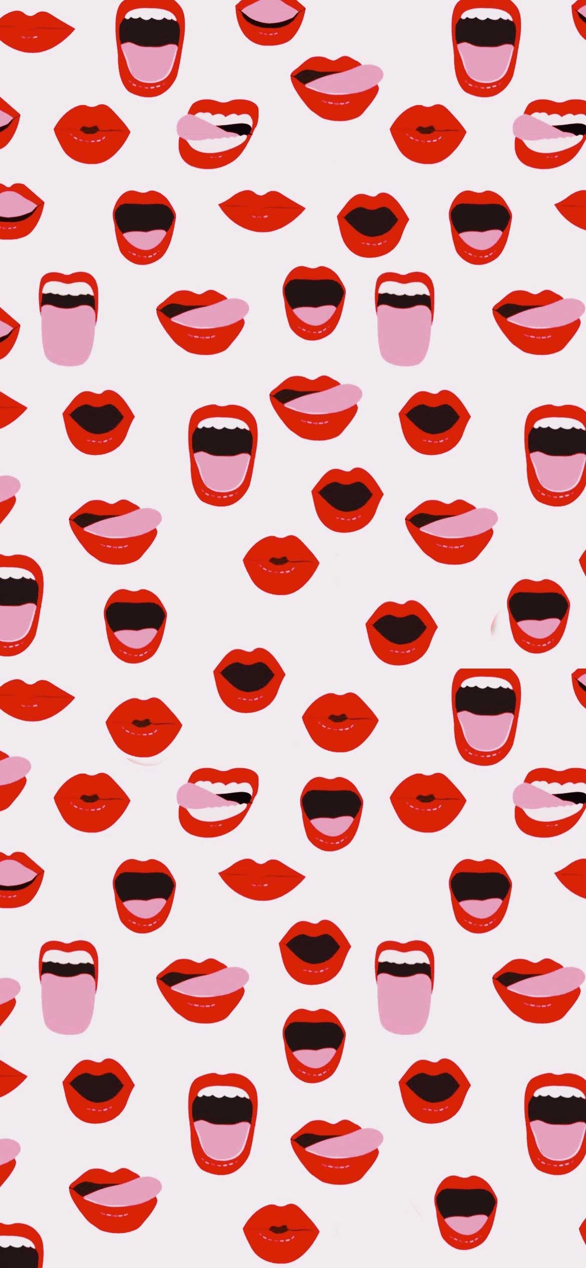 1170x2540 Red Lips Valentine's day wallpaper Wallpaper, Phone