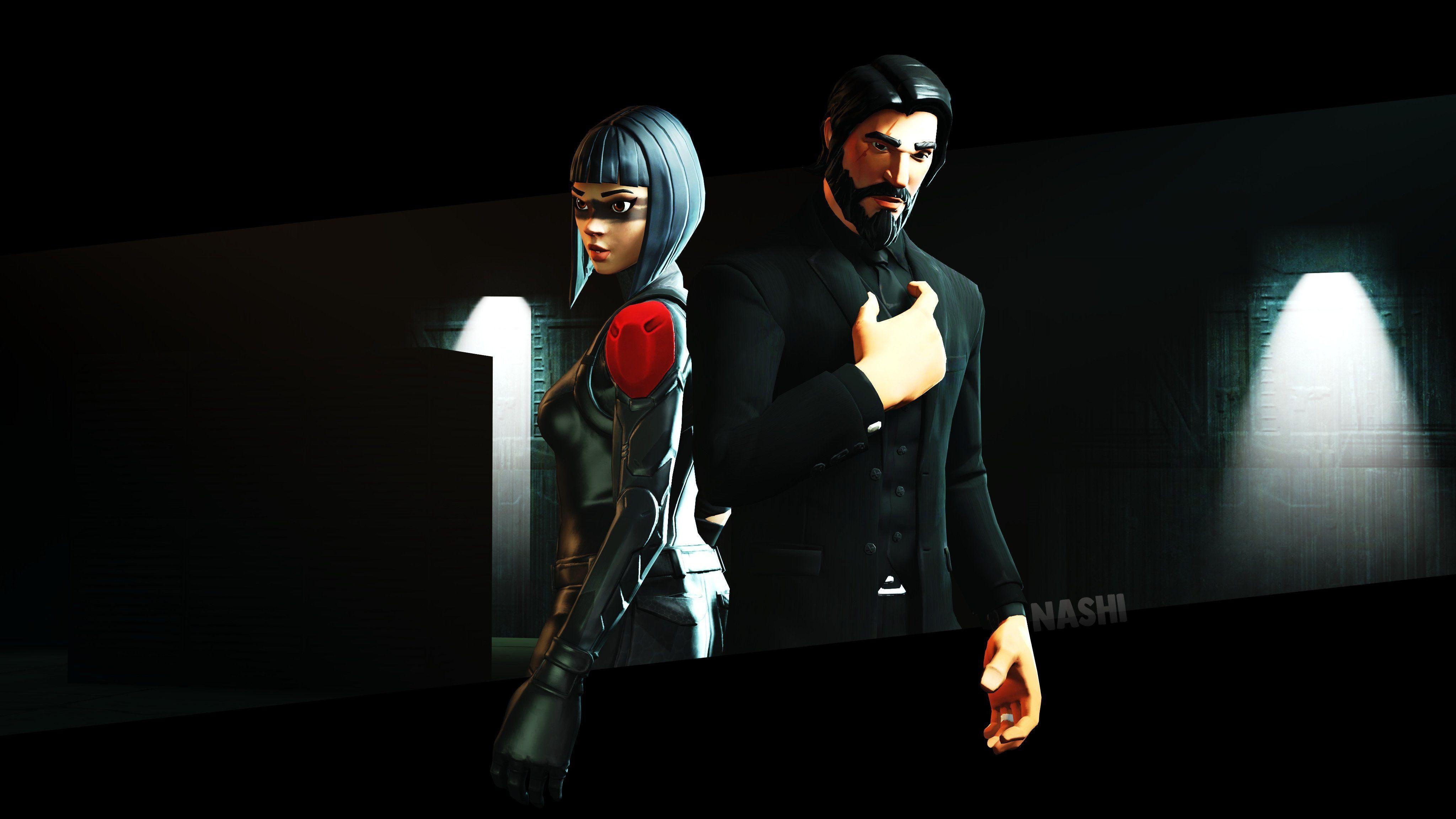 4100x2310 Fortnite John Wick & Shadow Ops By Mrsnashi Wallpaper, Desktop