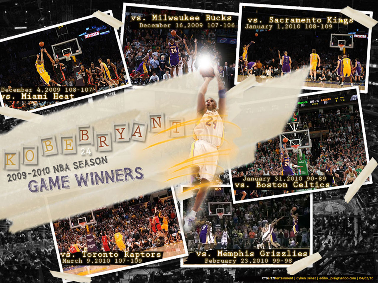 1280x960 Kobe Bryant 2010 Buzzer Beaters Wallpaper, Desktop