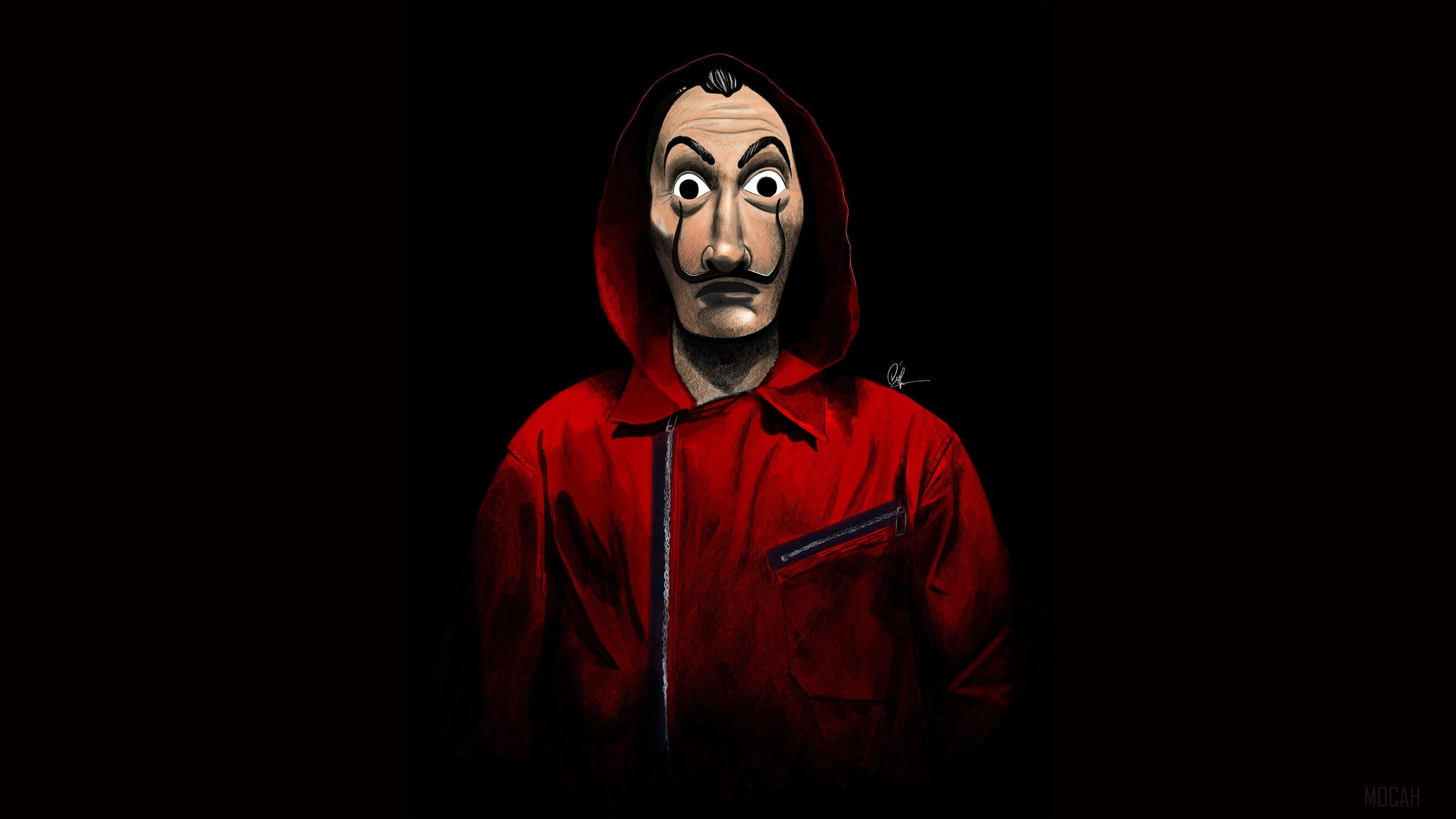 3840x2160 Money Heist, La Casa de Papel, TV Series, Dali Mask, Costume, Art 4k wallpaper. Mocah HD Wallpaper, Desktop