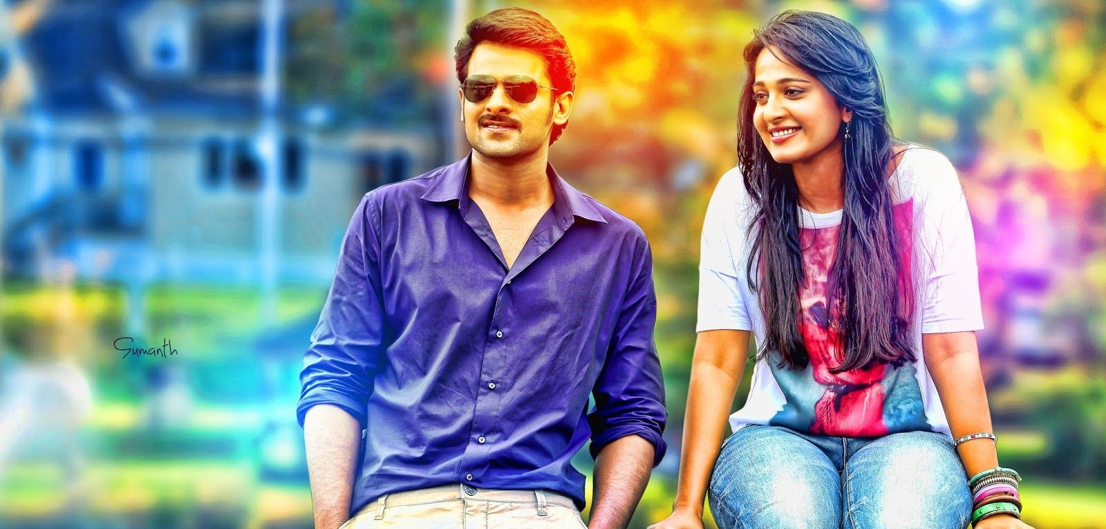 1600x770 Sumo Creations: Prabhas and Anushka Exclusive Wallpaper, Dual Screen