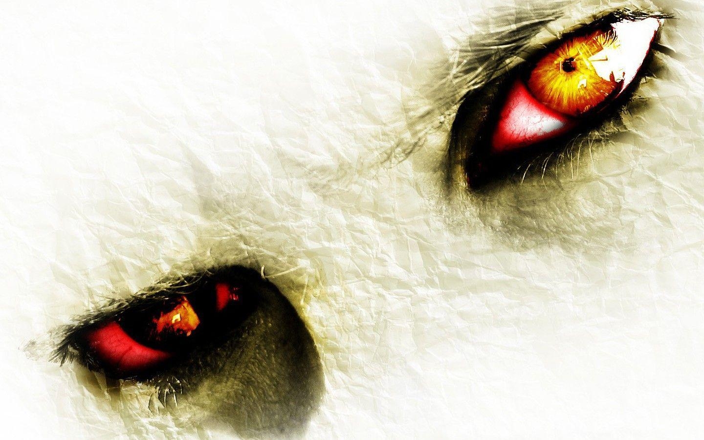 1440x900 Horror evil eyes in fear Wallpaper, Desktop