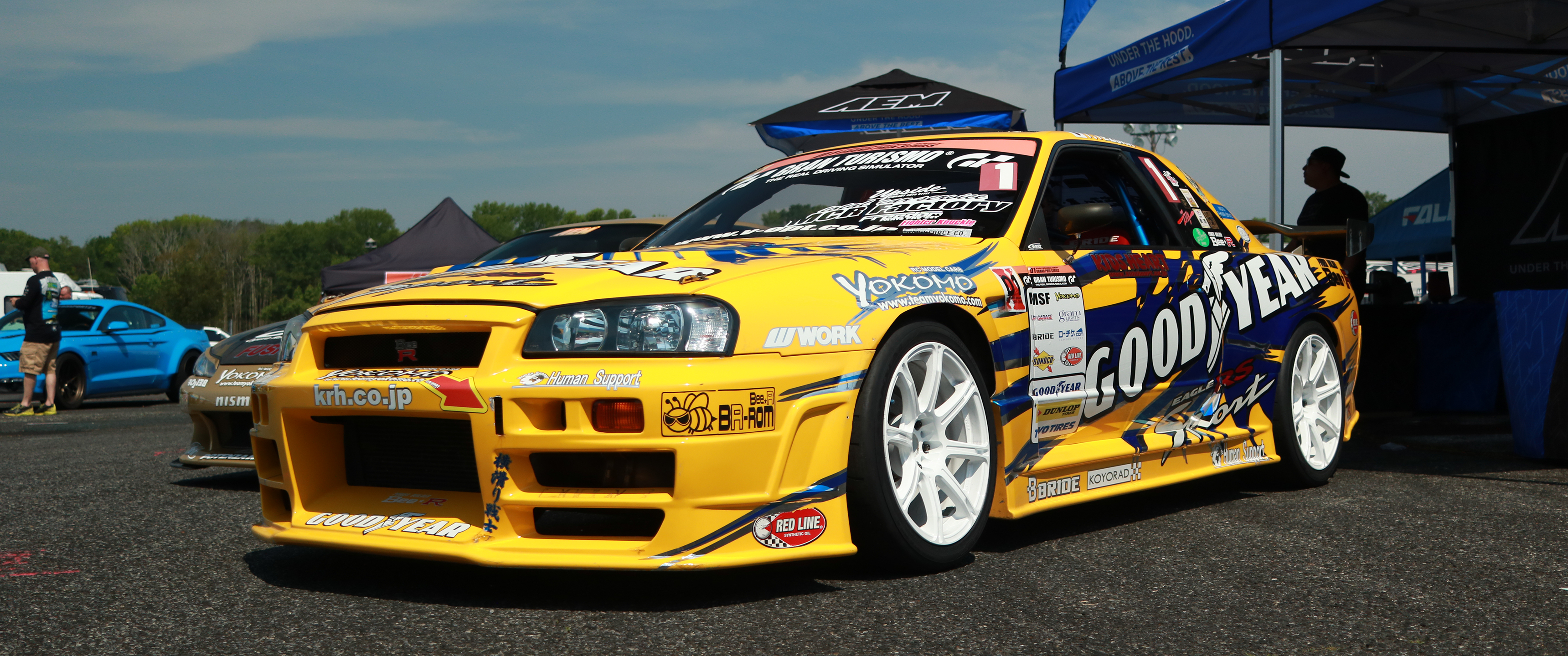 3440x1440 Car Car Meets JDM Formula Drift Skyline Gtr GTR R34 Drift Photography Wallpaper:, Dual Screen