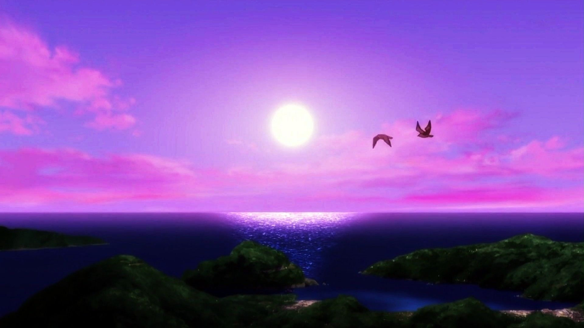 1920x1080 Purple Sunset Wallpaper, Desktop