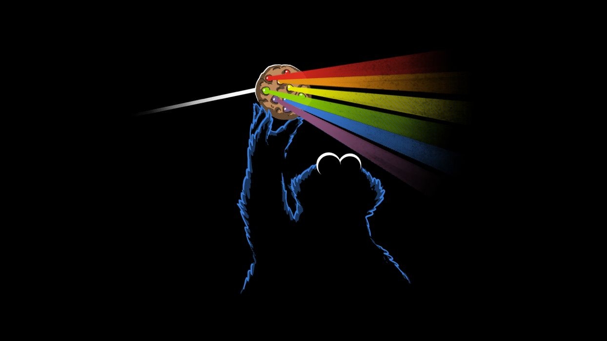 1250x700 Pink Floyd Dark Side of the Moon Black Cookie Monster wallpaperx1080, Desktop