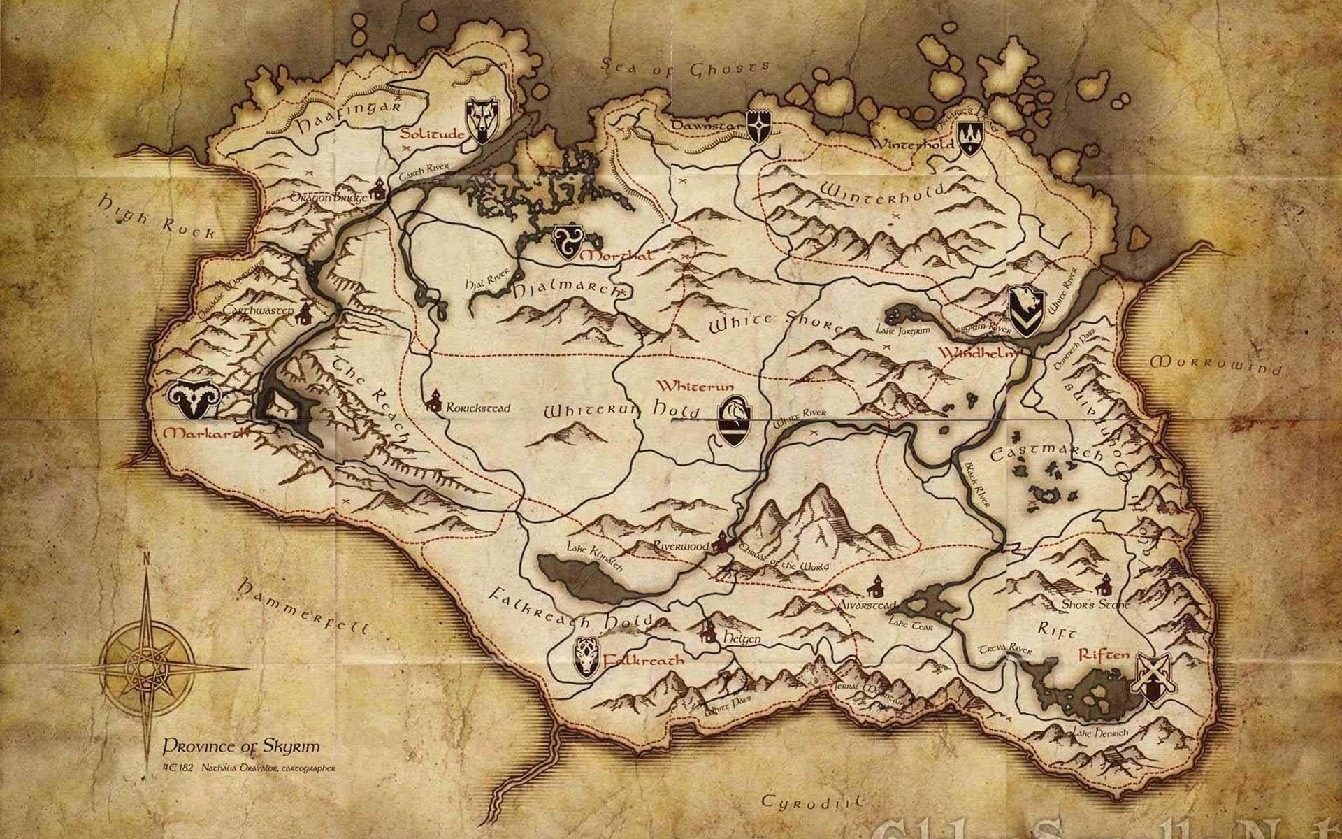 1920x1200 Tamriel Map Wallpaper, Desktop