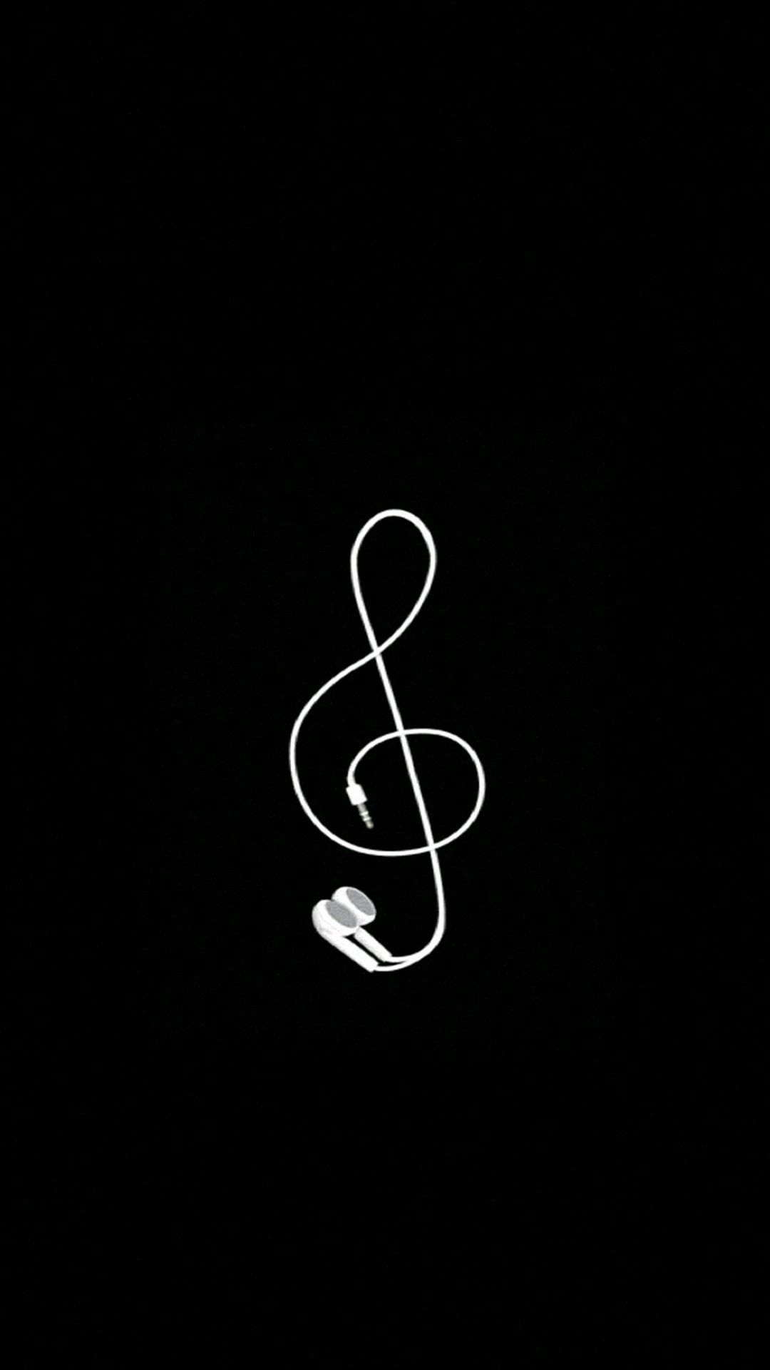 1080x1920 Black Wallpaper Music Notes, Phone