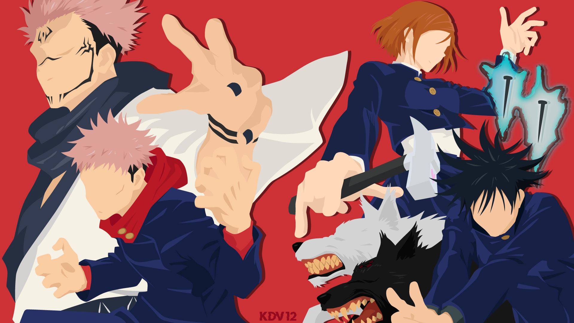 1920x1080 JuJutsu Kaisen.. Made using Adobe Illustrator (): wallpaper, Desktop