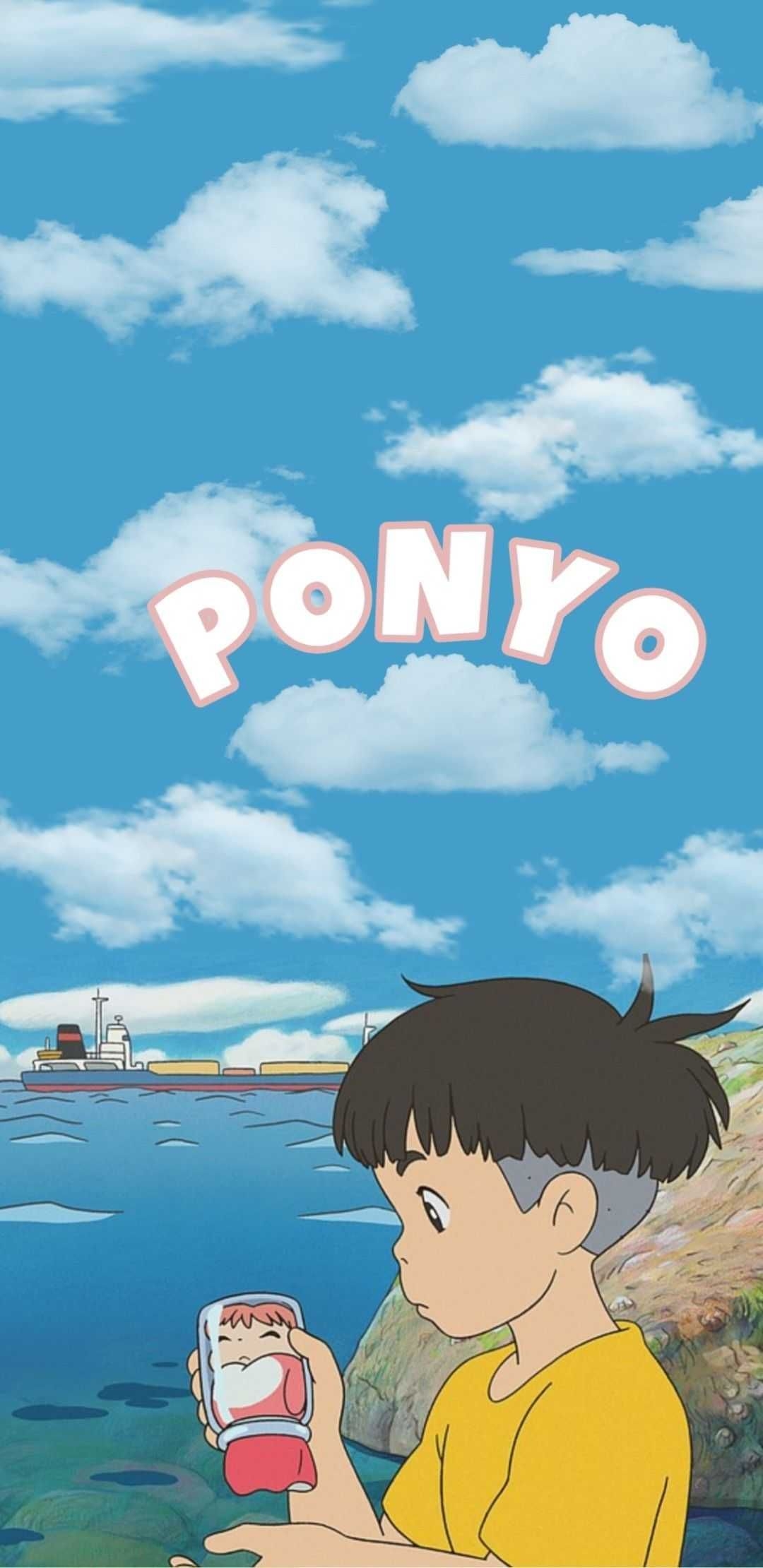 1080x2220 Ponyo Wallpaper Explore more #ponyo, Animated, Cute, Dentsu, Entertainment wallpaper. /ponyo. Ponyo, Anime wallpaper iphone, Ponyo anime, Phone