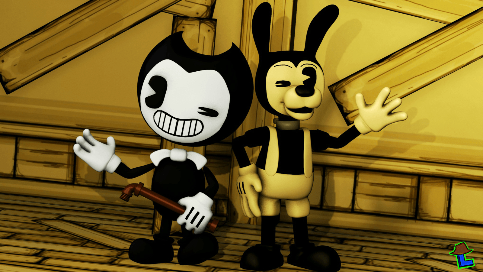 1600x900 Bendy and Boris Bendy and the Ink machine, Desktop