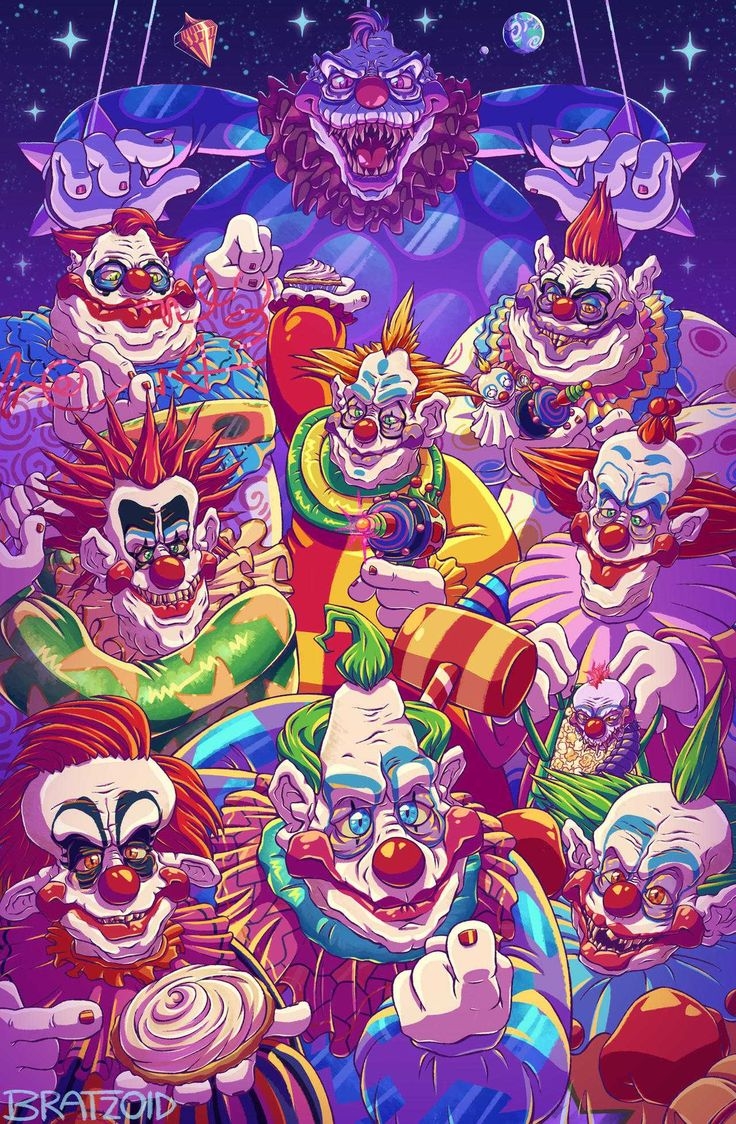 740x1130 Killer Klowns From Outer Space Wallpaper Killer Klowns From Outer Space Wallpaper with the keywords cool, Desktop,. Outer space art, Horror artwork, Retro horror, Phone