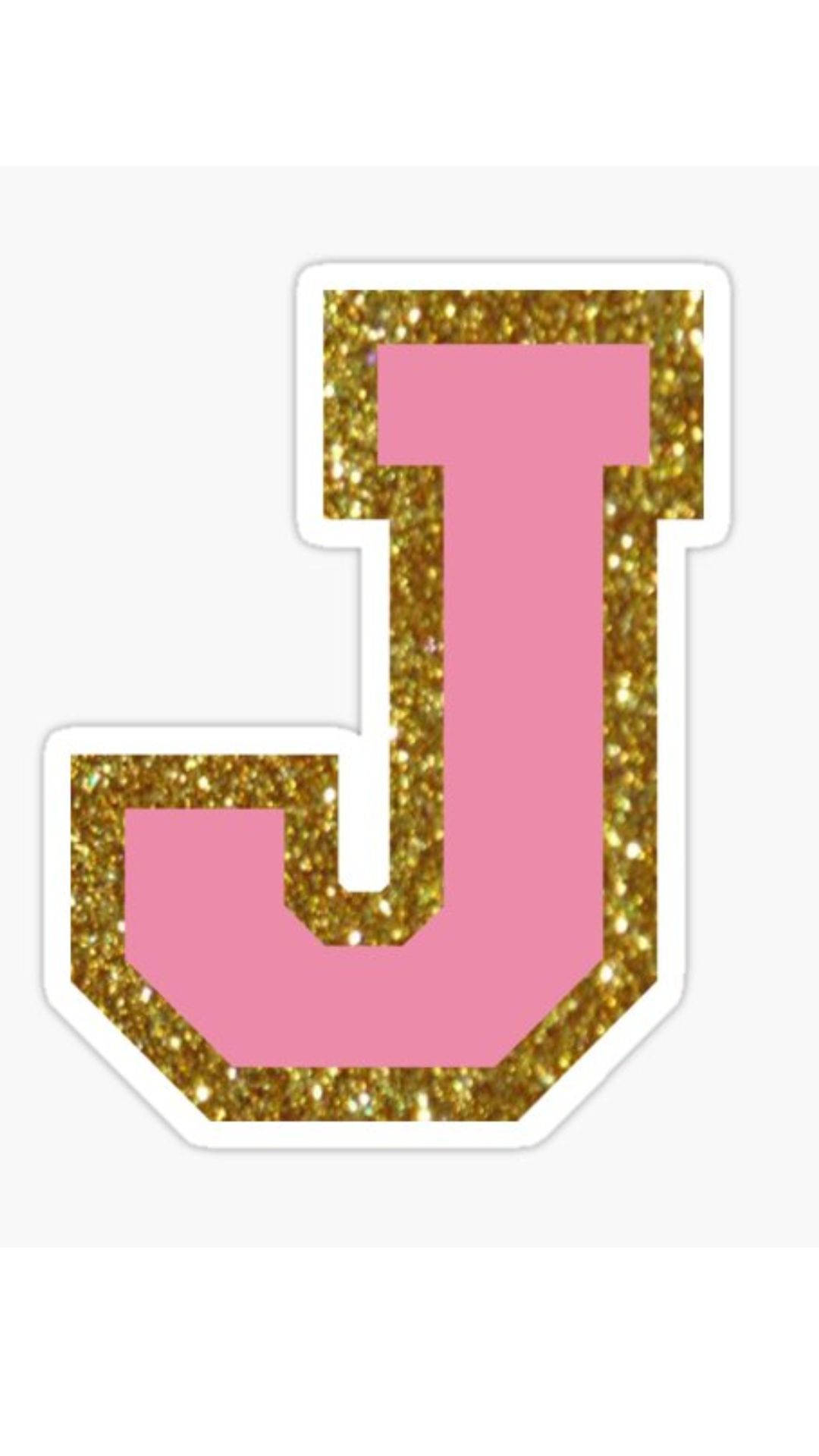 1080x1920 Download Glittered Pink Letter J Wallpaper, Phone