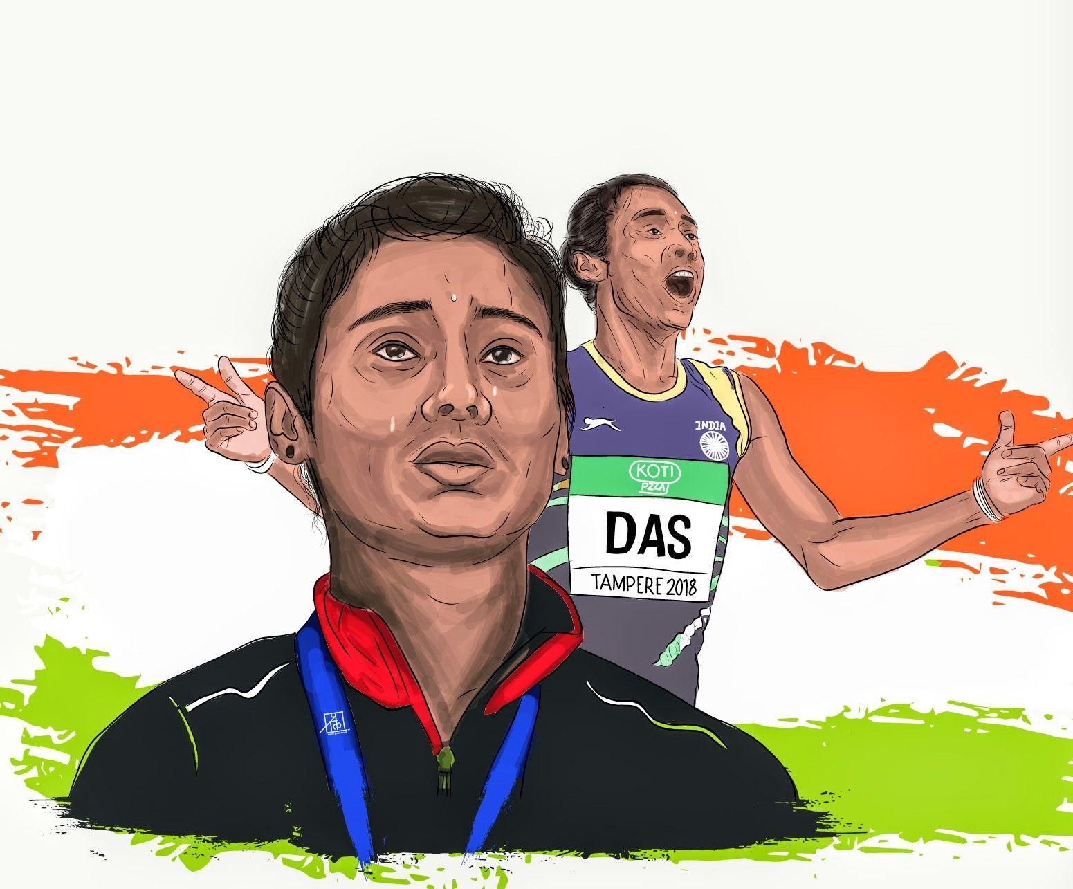 1560x1290 Hima das. gold medalist in Olympic. illustration in 2019, Desktop