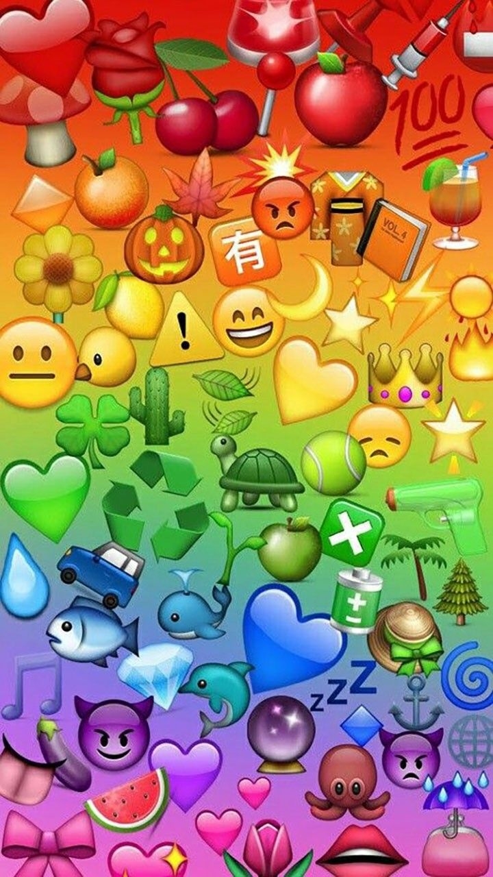 720x1280 Emoji wallpaper ♡︎. Cute emoji wallpaper, Emoji wallpaper iphone, Rainbow wallpaper iphone, Phone