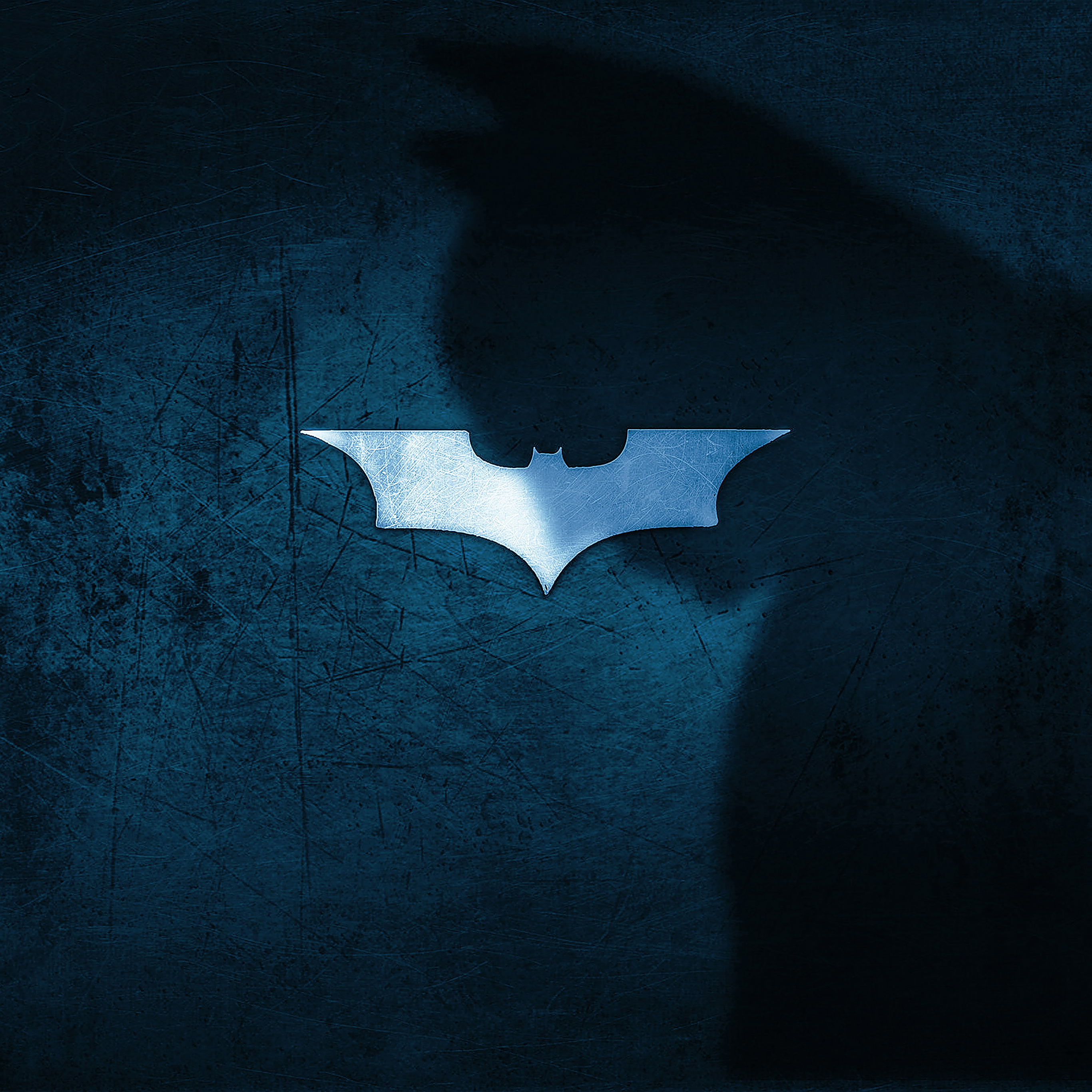 2740x2740 Wallpaper Batman Whadow Logo Blue, Phone