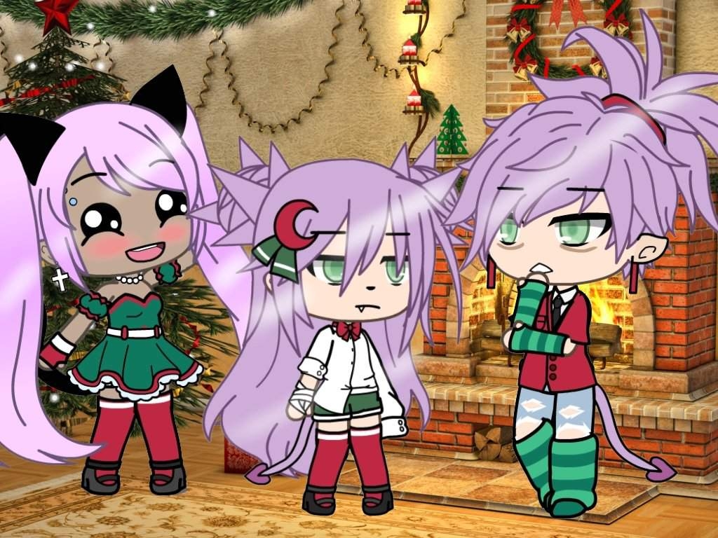 1030x770 My Ocs Christmas outfits ;_; I'm very boreddd. Gacha Life, Desktop