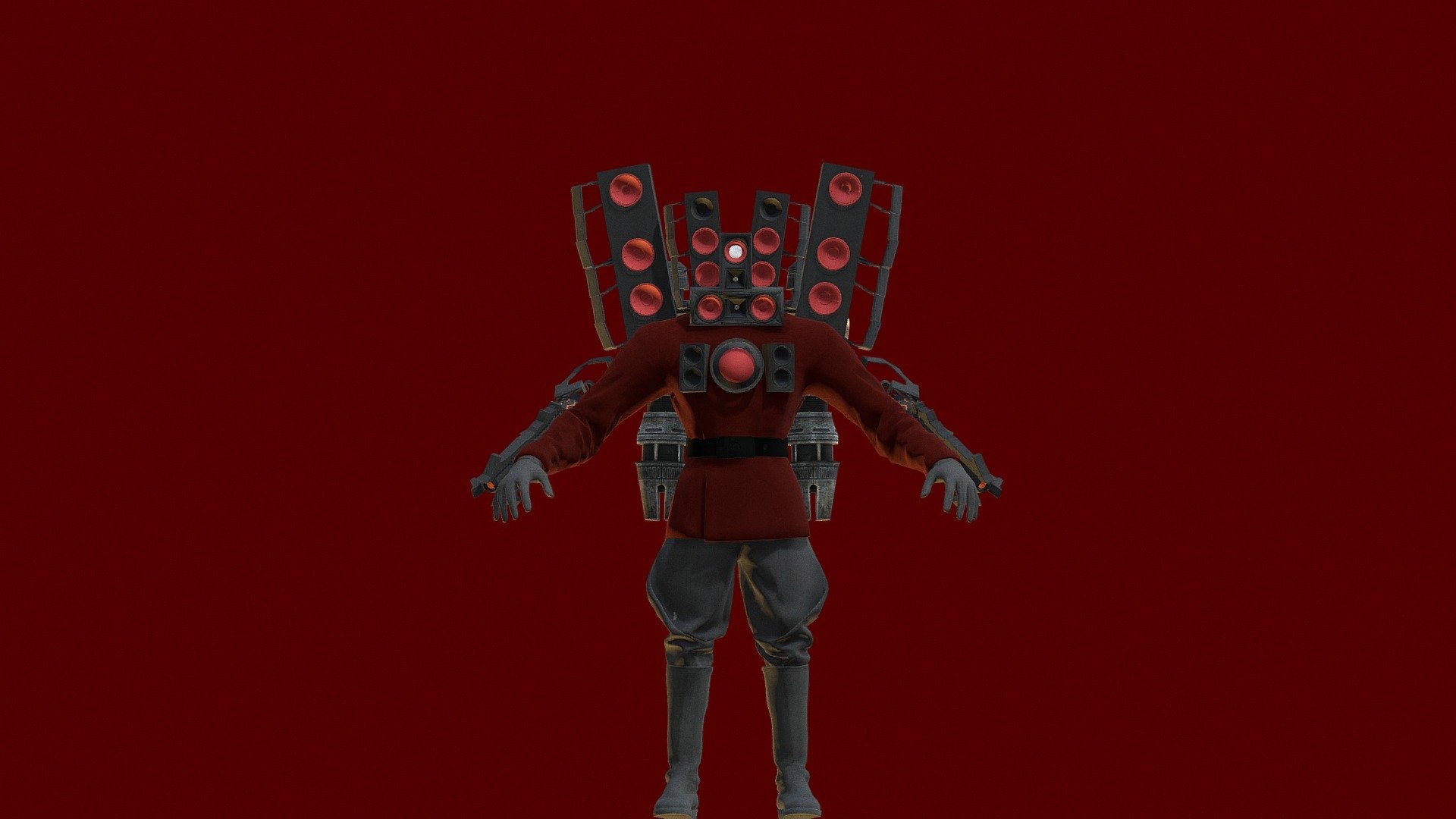 1920x1080 upgraded titan speaker man happy happy happy Free 3D model by pamm [09e9058], Desktop