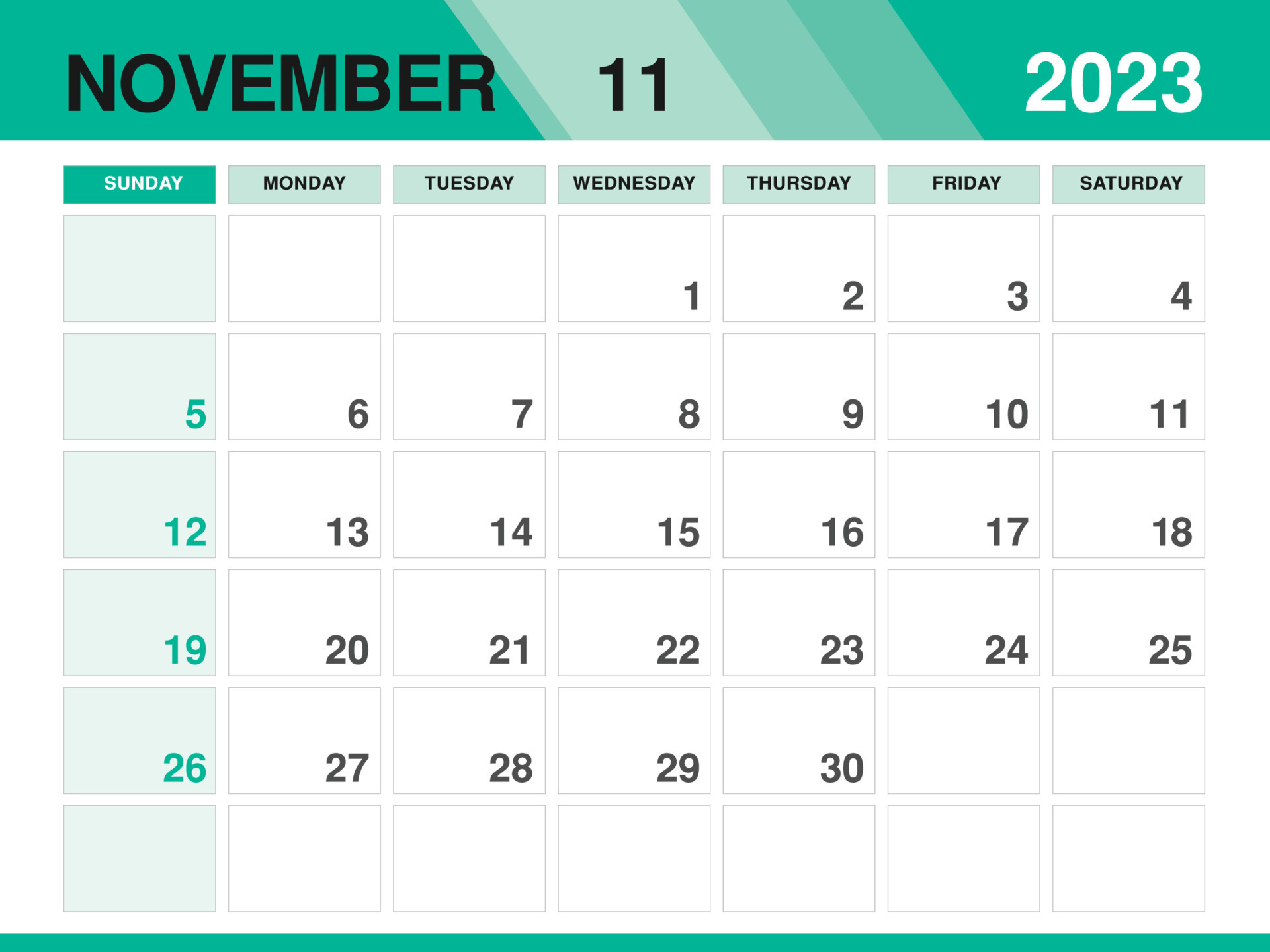 1920x1440 November 2023 , Calendar 2023 vector, planner monthly design, Desk calendar Wall calendar design, Minimal style, advertisement, poster, printing media, green background concept, Desktop