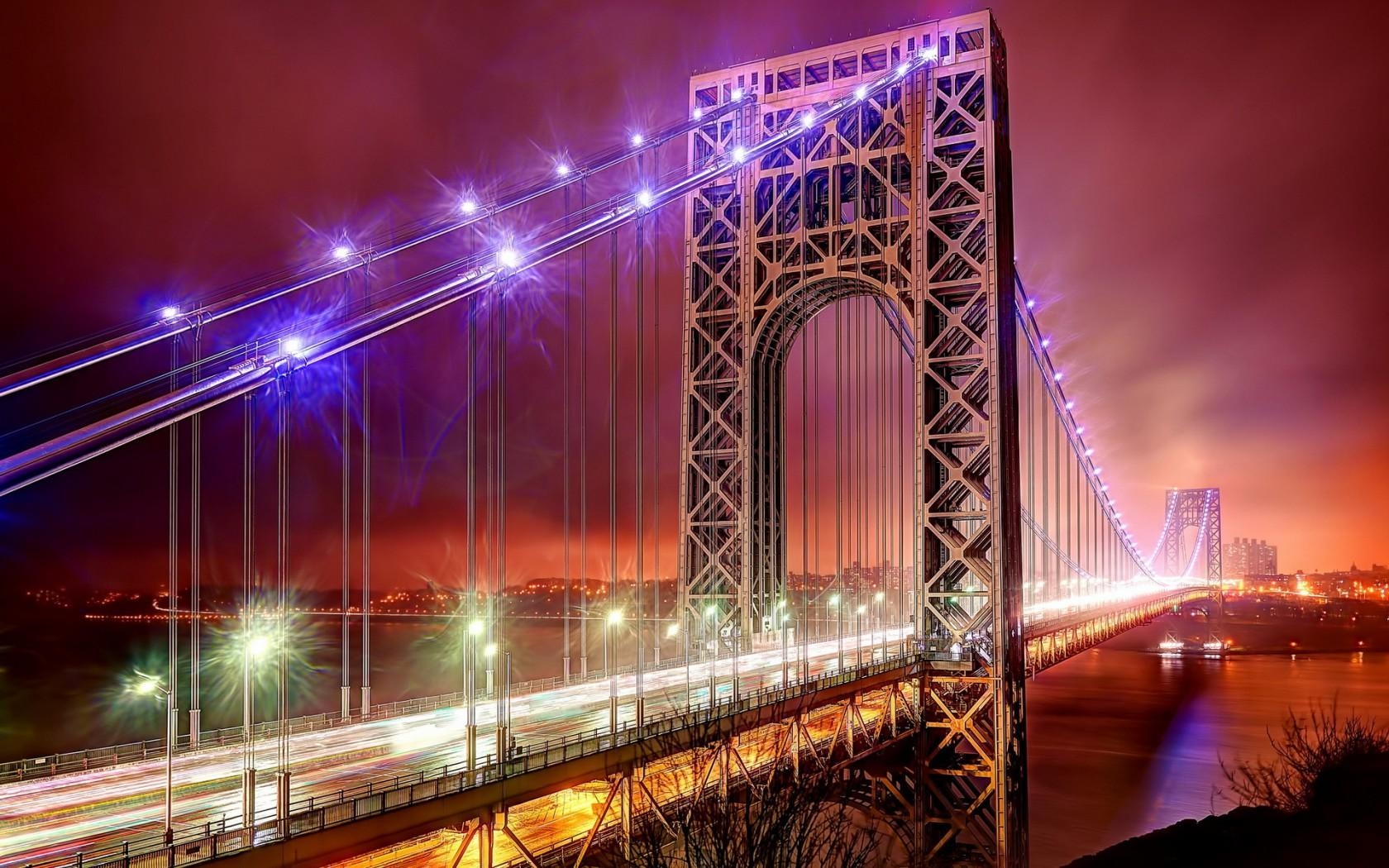 1680x1050 George Washington Bridge city HD wallpaper, Desktop