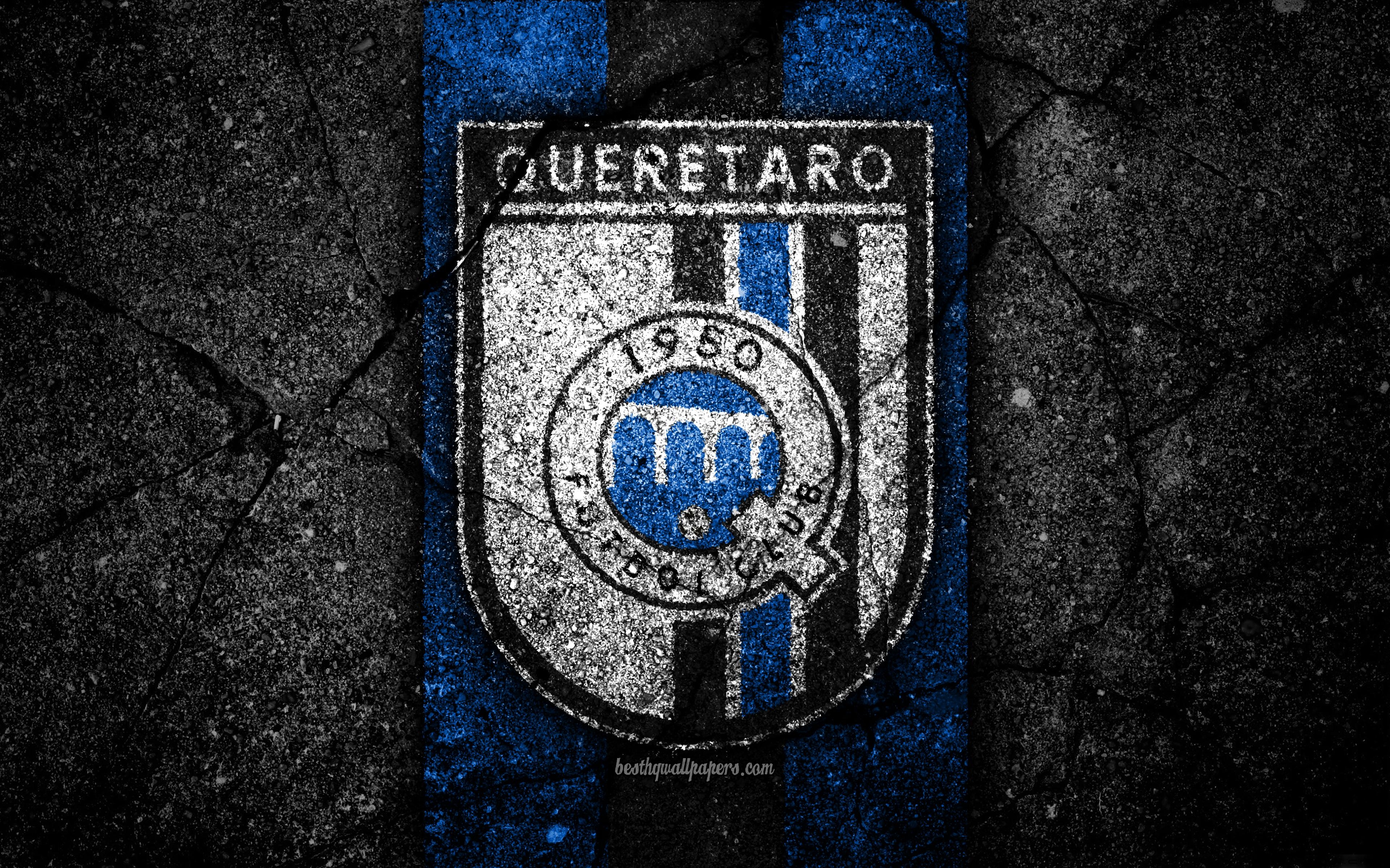 3840x2400 Download wallpaper 4k, Queretaro FC, logo, Liga MX, football, Desktop